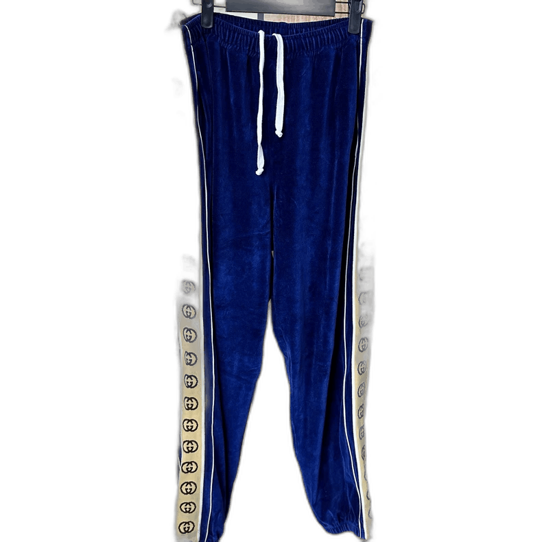Gucci Gucci Blue Velvet Track Pants Size S Size US 30 / EU 46 - 1 Thumbnail