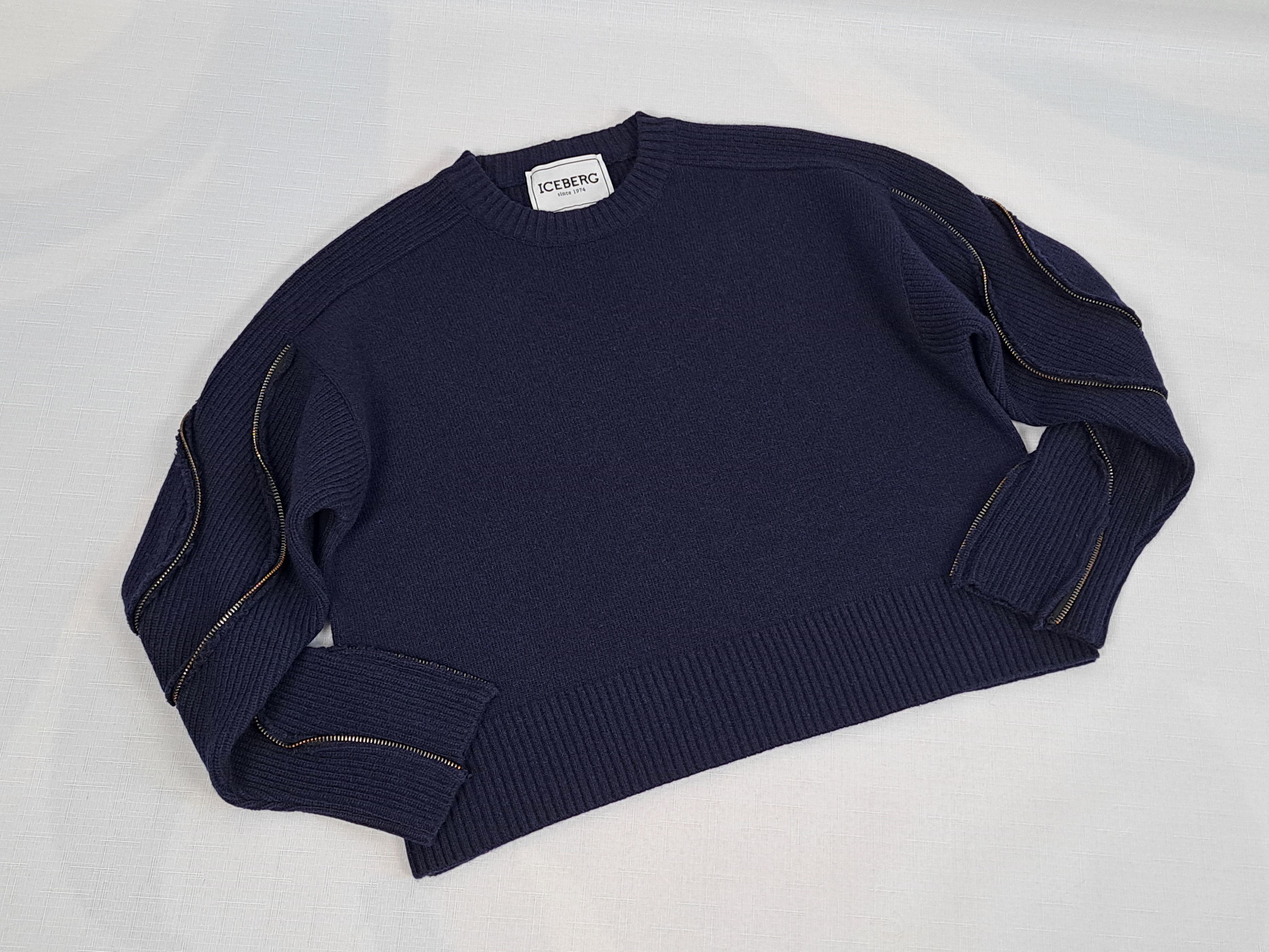 Iceberg ICEBERG decorative zippers on the sleeves wool sweater Size S / US 4 / IT 40 - 7 Thumbnail