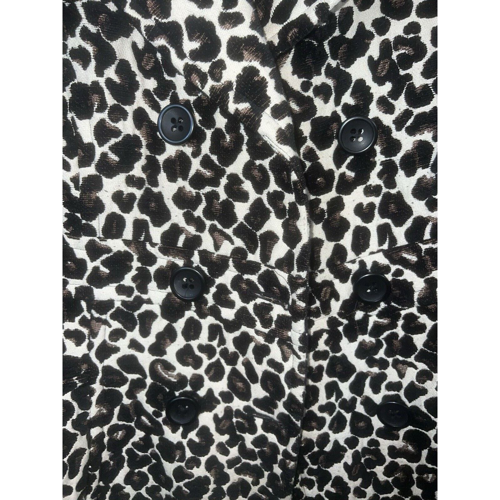 Apt. 9 Apt 9 Leopard Print Coat Women’s Large Button Front Jacket Size L / US 10 / IT 46 - 3 Thumbnail