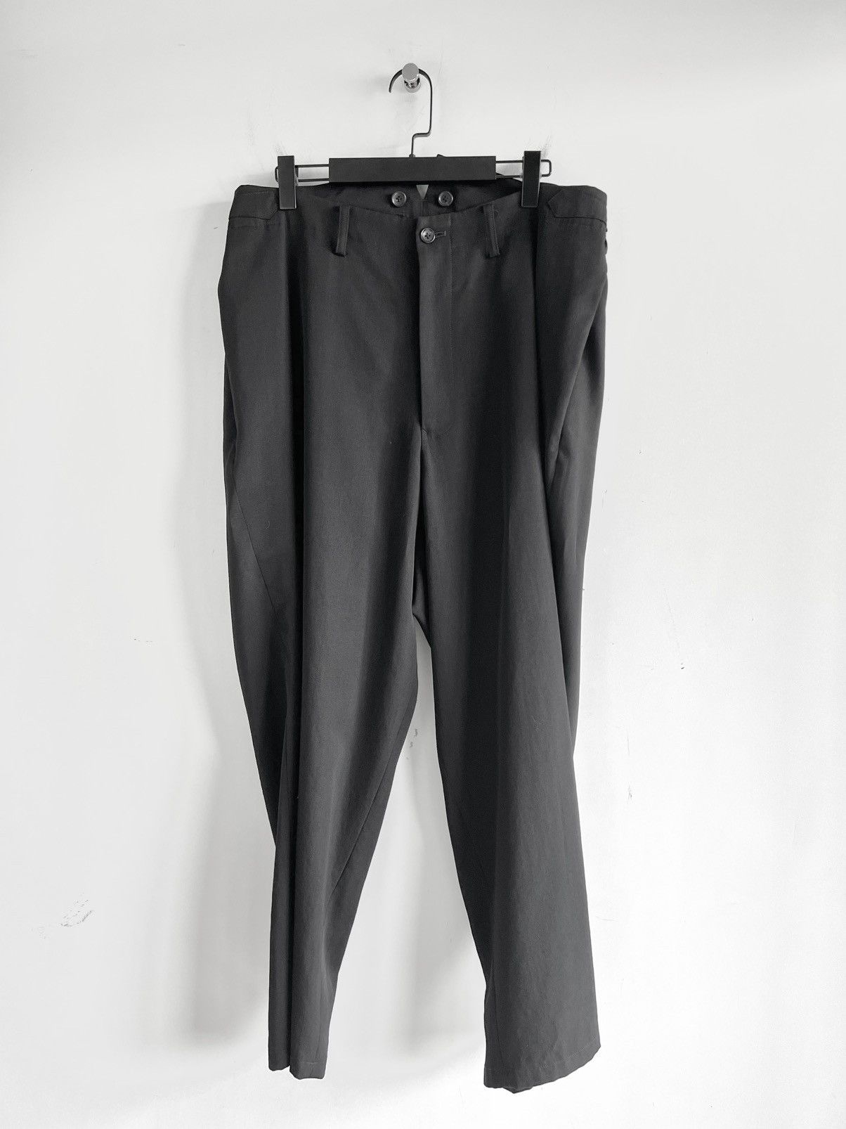 Yohji Yamamoto Yohji Yamamoto Pour Homme Gabardine Side Tuck Suspender Pant Size US 30 / EU 46 - 1 Thumbnail