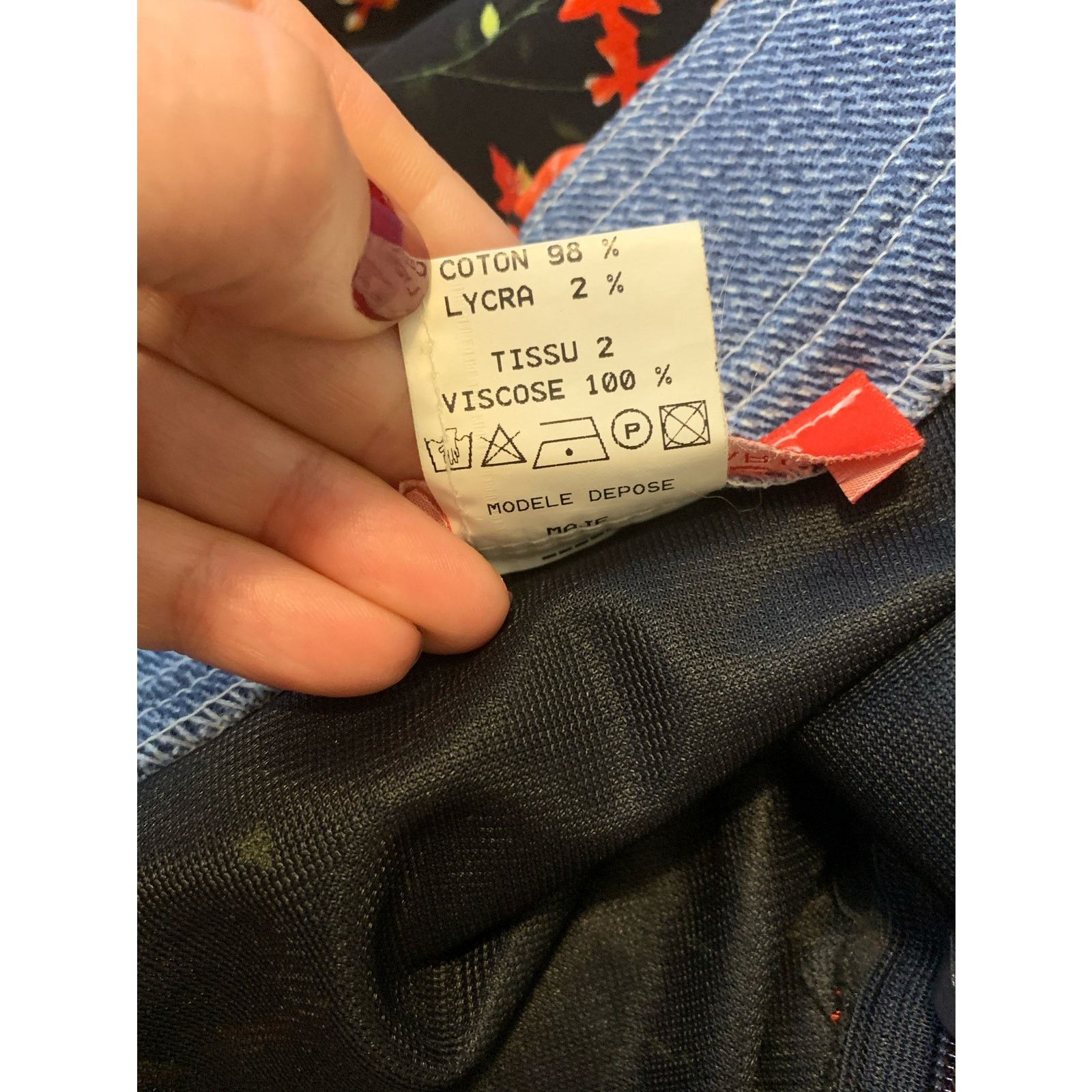 Maje Maje Paris black red floral ruffled skirt size 3- Small Size 32" / US 10 / IT 46 - 4 Thumbnail