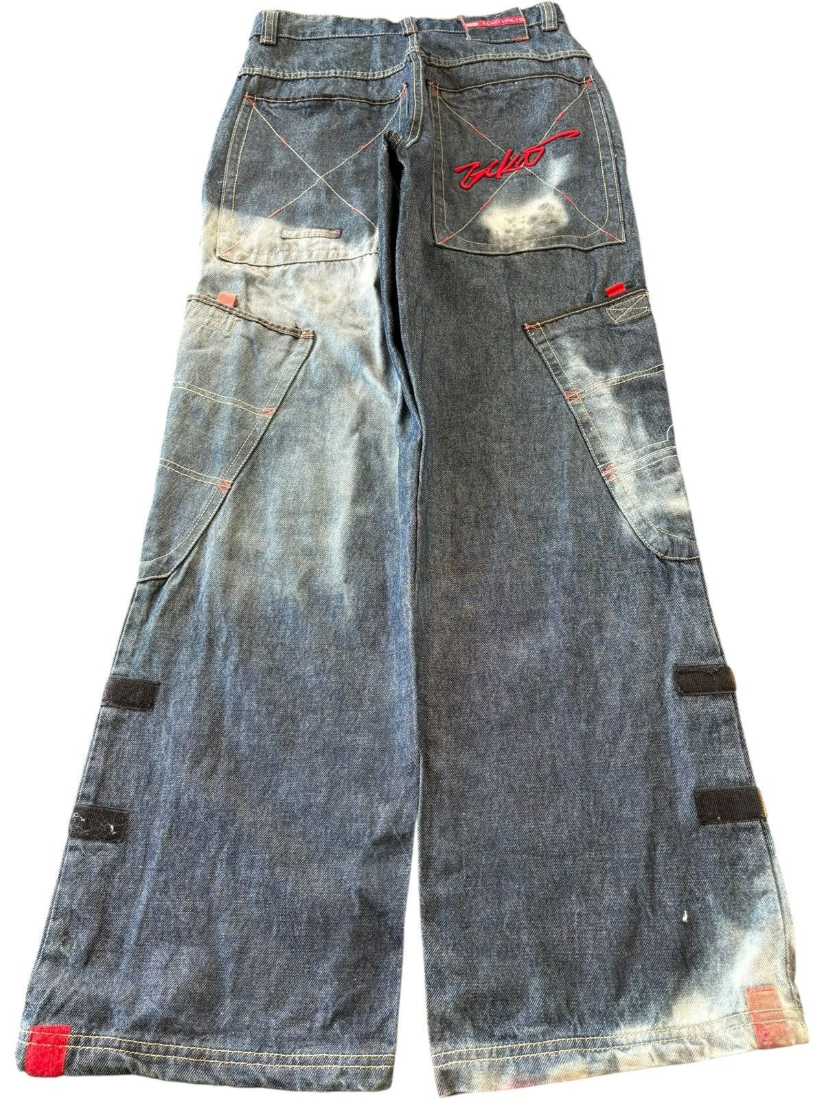 Ecko Unltd. Y2K Ecko Cargo Style Wide Leg Skate Denim Pants Size US 30 / EU 46 - 2 Thumbnail