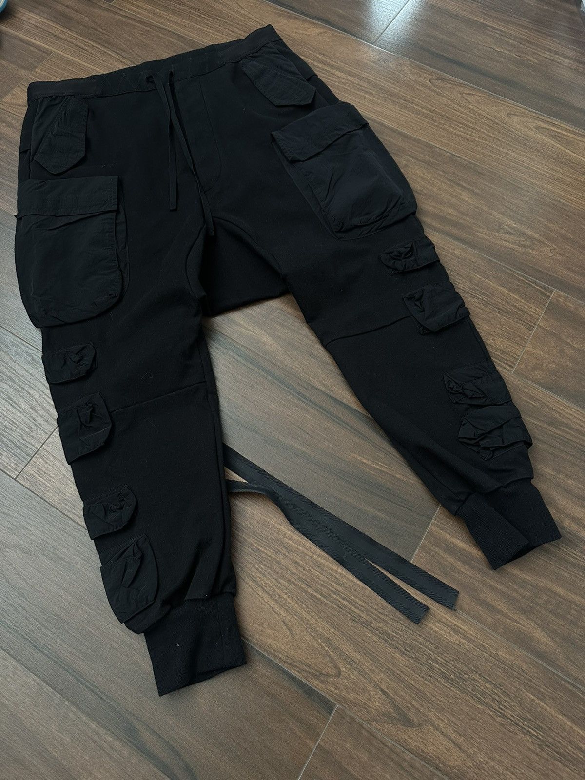 Ben Taverniti Unravel Project Ben Taverniti Drop Crotch Cargo Parachute Pants Size US 36 / EU 52 - 4 Thumbnail