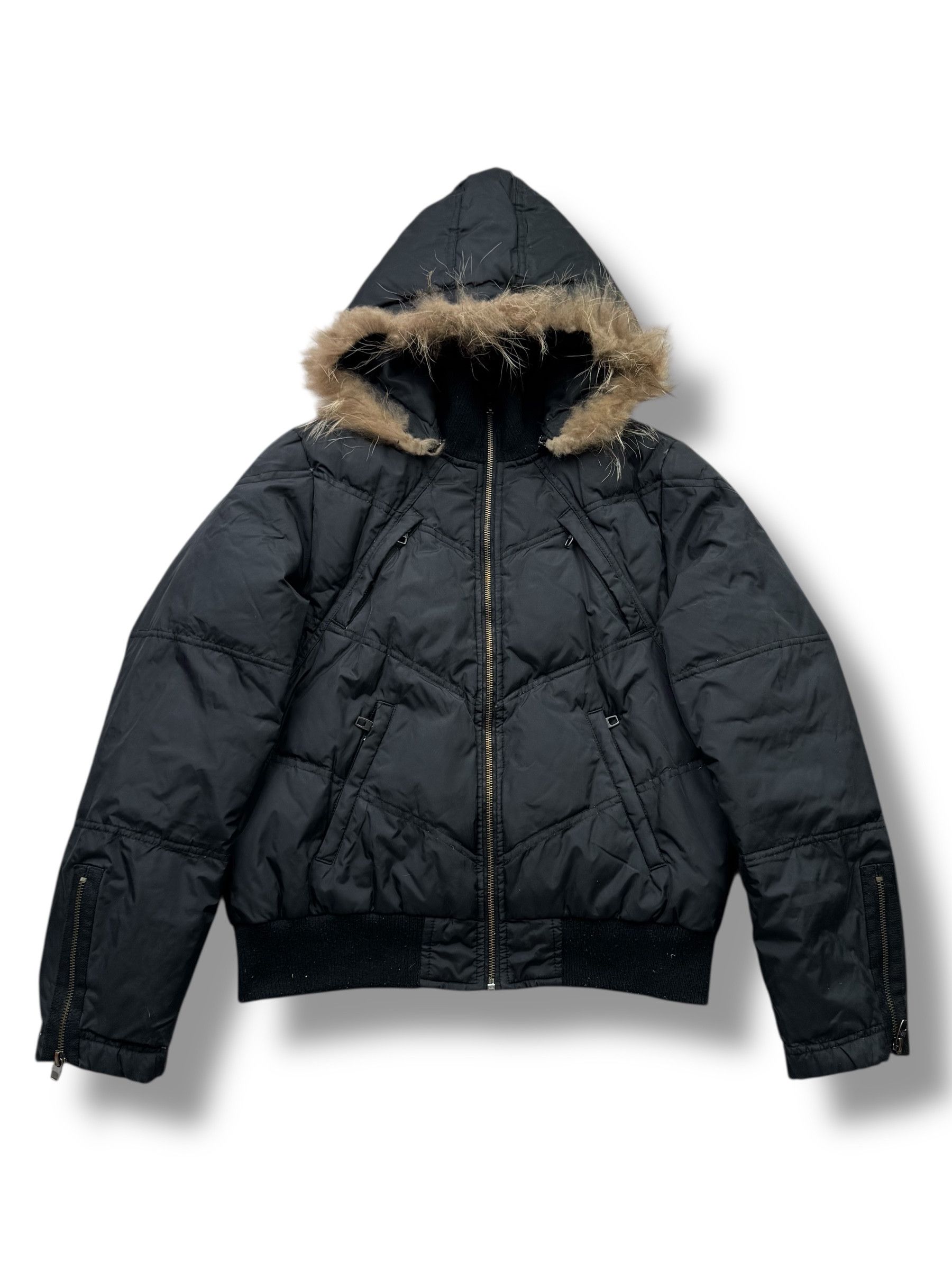 Vintage Y2K Cropped Down Jacket (V50) Size M / US 6-8 / IT 42-44 - 1 Thumbnail
