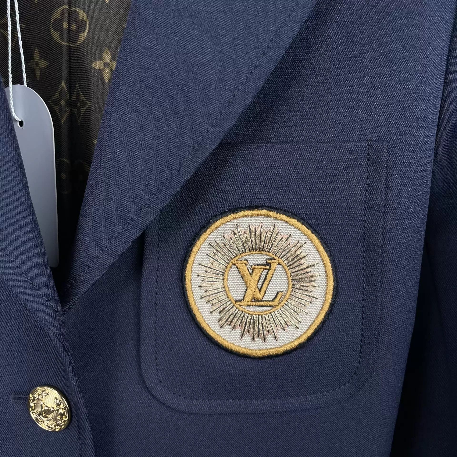 Louis Vuitton LV Preppy Badge Blazer Navy 36 Size XS / US 0-2 / IT 36-38 - 6 Thumbnail
