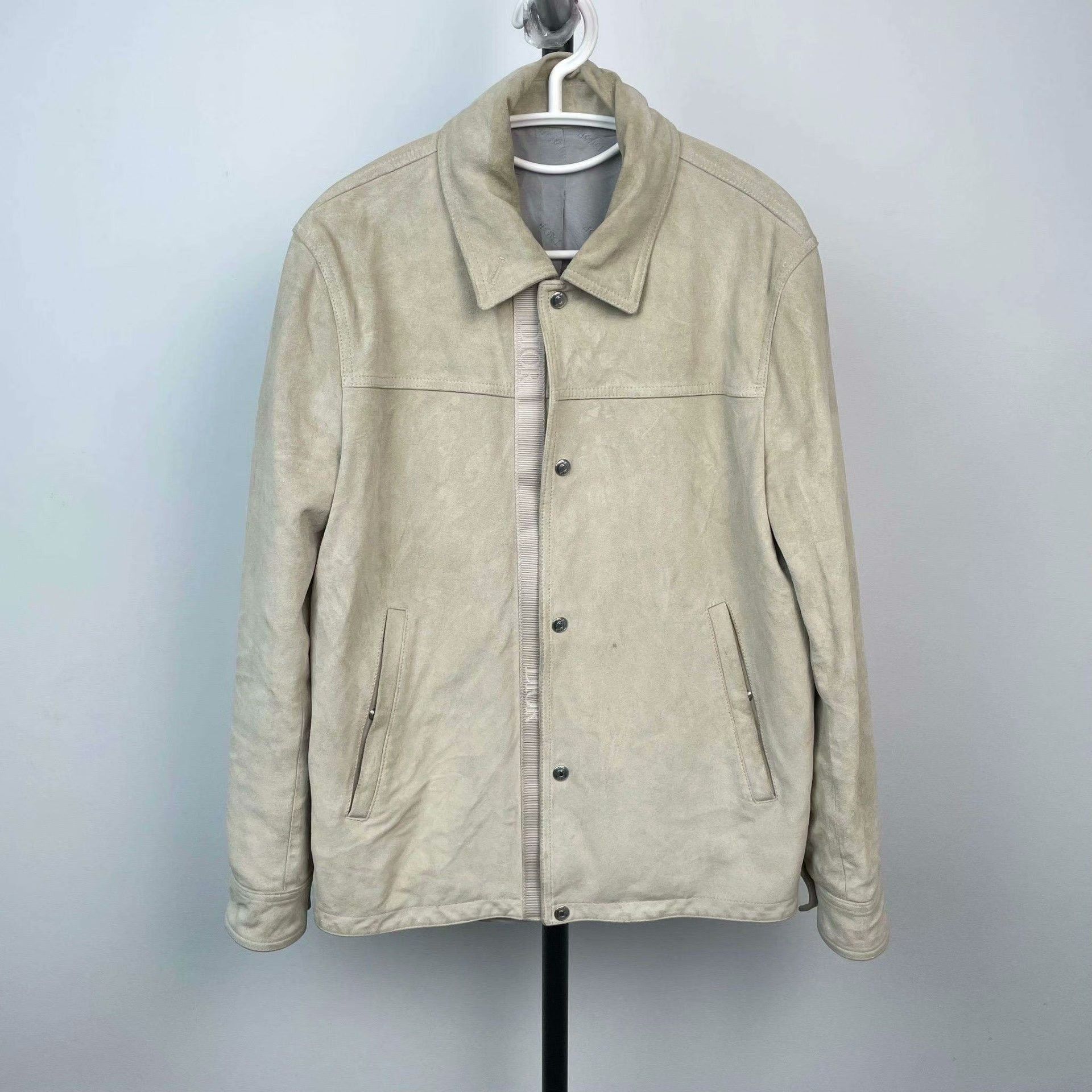 Dior Dior Gray Leather Jacket 48 Men Size US XL / EU 56 / 4 - 1 Thumbnail