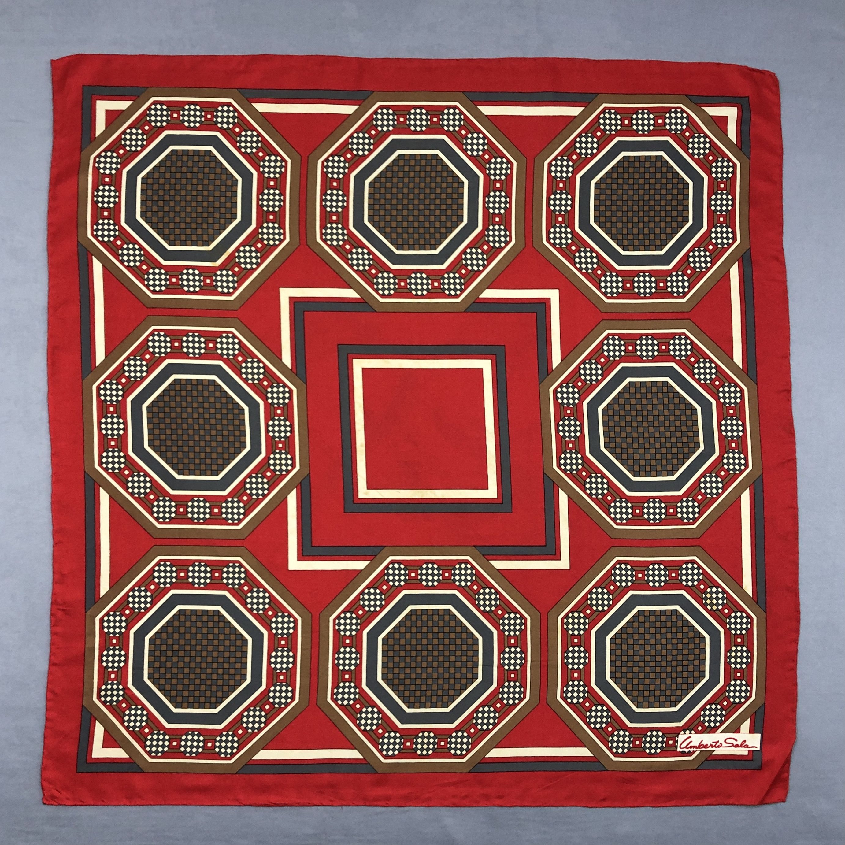 Japanese Brand Vintage SILK Scarf Twill Stole Wraps Scarves - GF60019 Size ONE SIZE - 1 Thumbnail