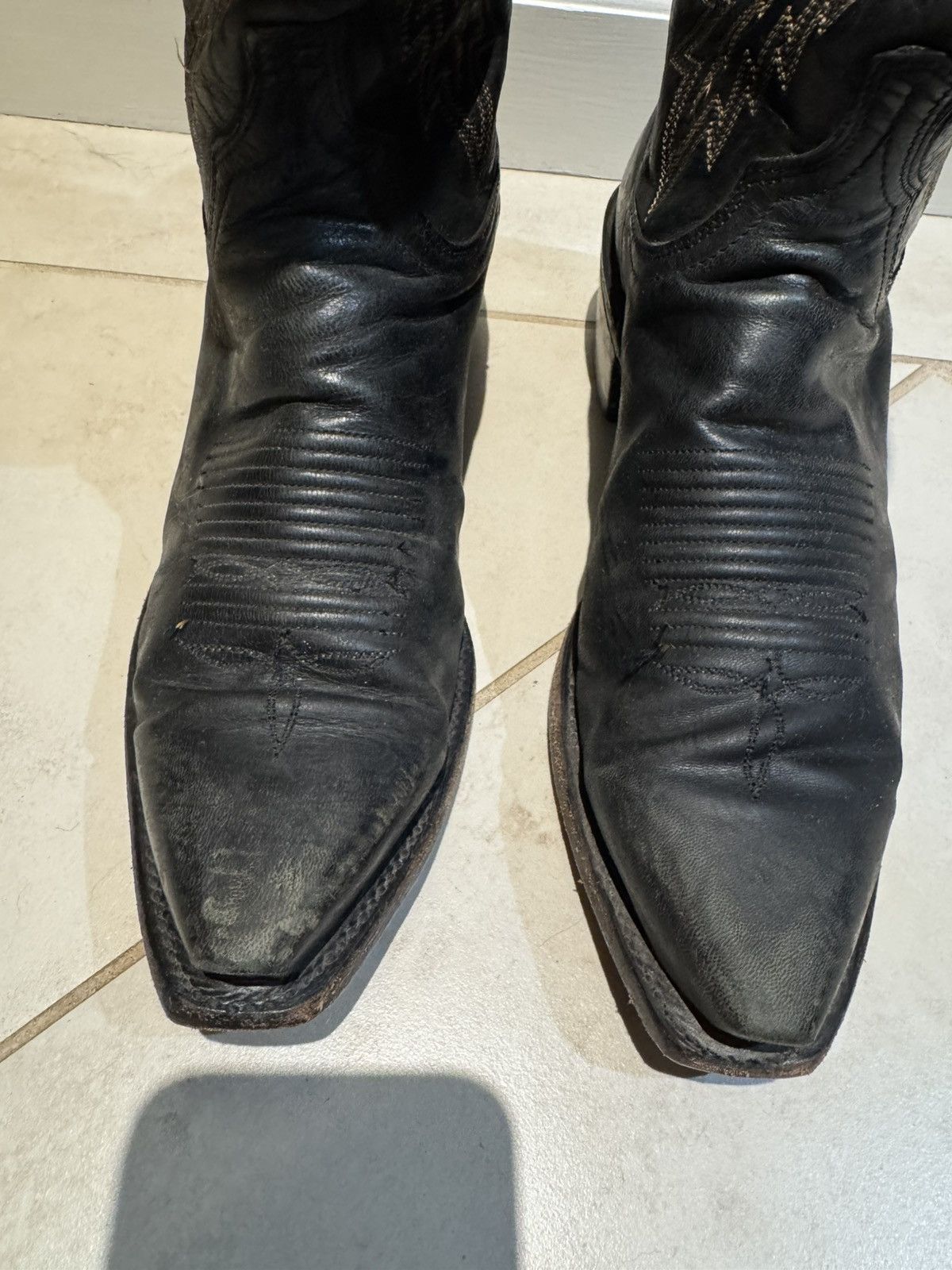 Other 1883 Lucchese Vintage Cowboy Boots Size 7.5 D Mens Black Size US 7.5 / EU 40-41 - 7 Thumbnail
