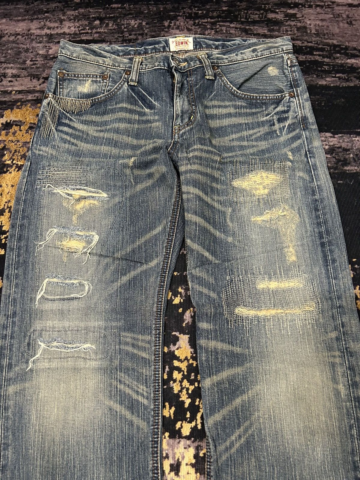 Edwin Vintage Edwin Japan Distressed Jeans Size US 36 / EU 52 - 4 Thumbnail