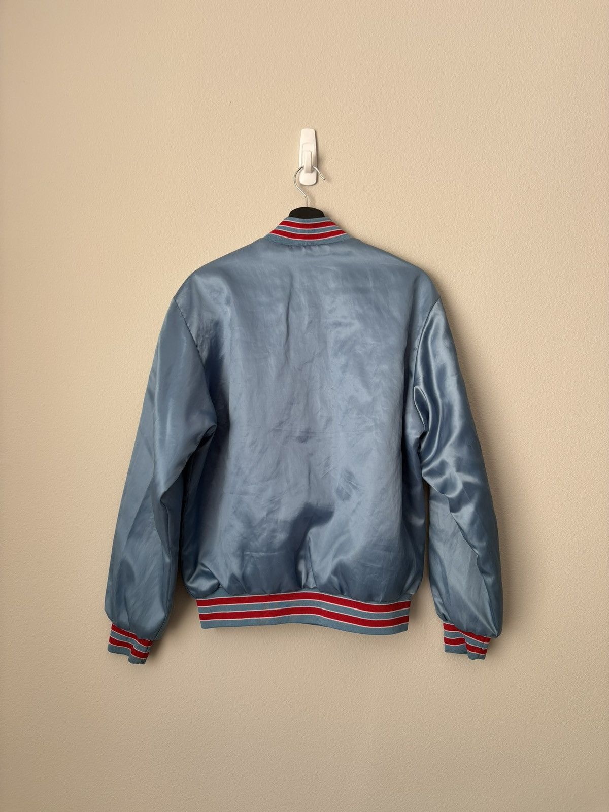 Vintage Vintage Houston Oilers Satin Bomber Jacket (Very Rare) Size US M / EU 48-50 / 2 - 5 Thumbnail