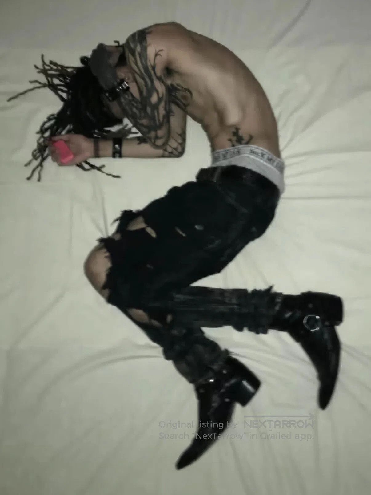 Saint Laurent Paris Black Distressed Skin Fit Jeans. Size US 29 - 8 Thumbnail