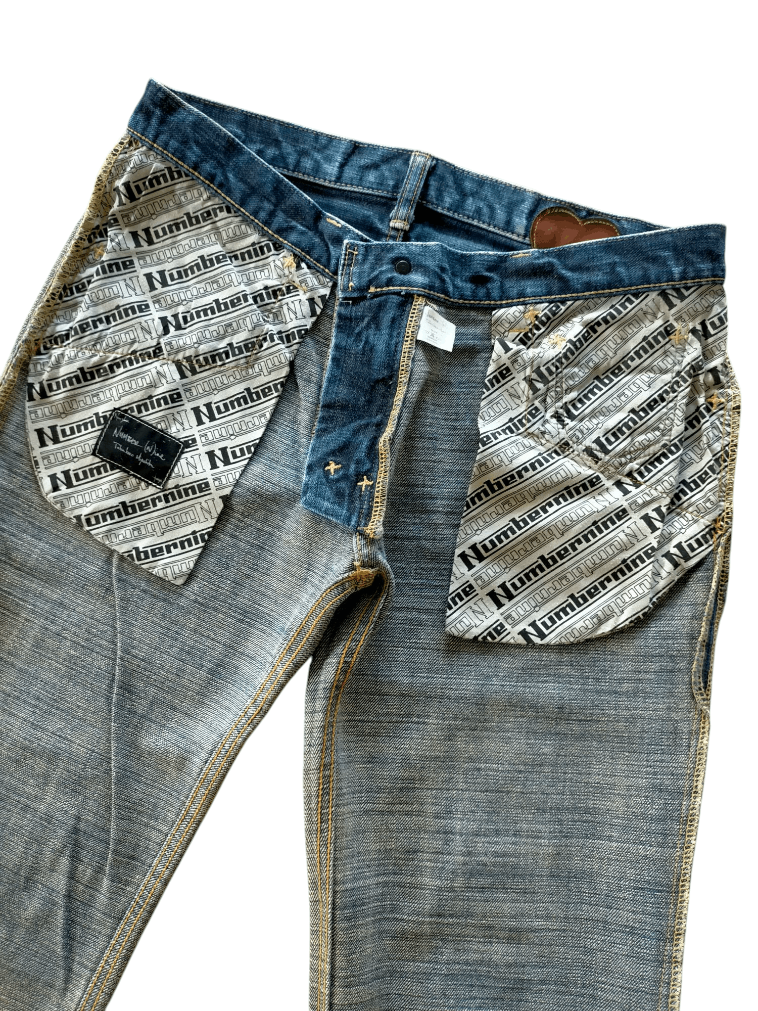 Number (N)ine Number (N)ine Made in Japan blue Denim Pants Size US 32 / EU 48 - 2 Thumbnail