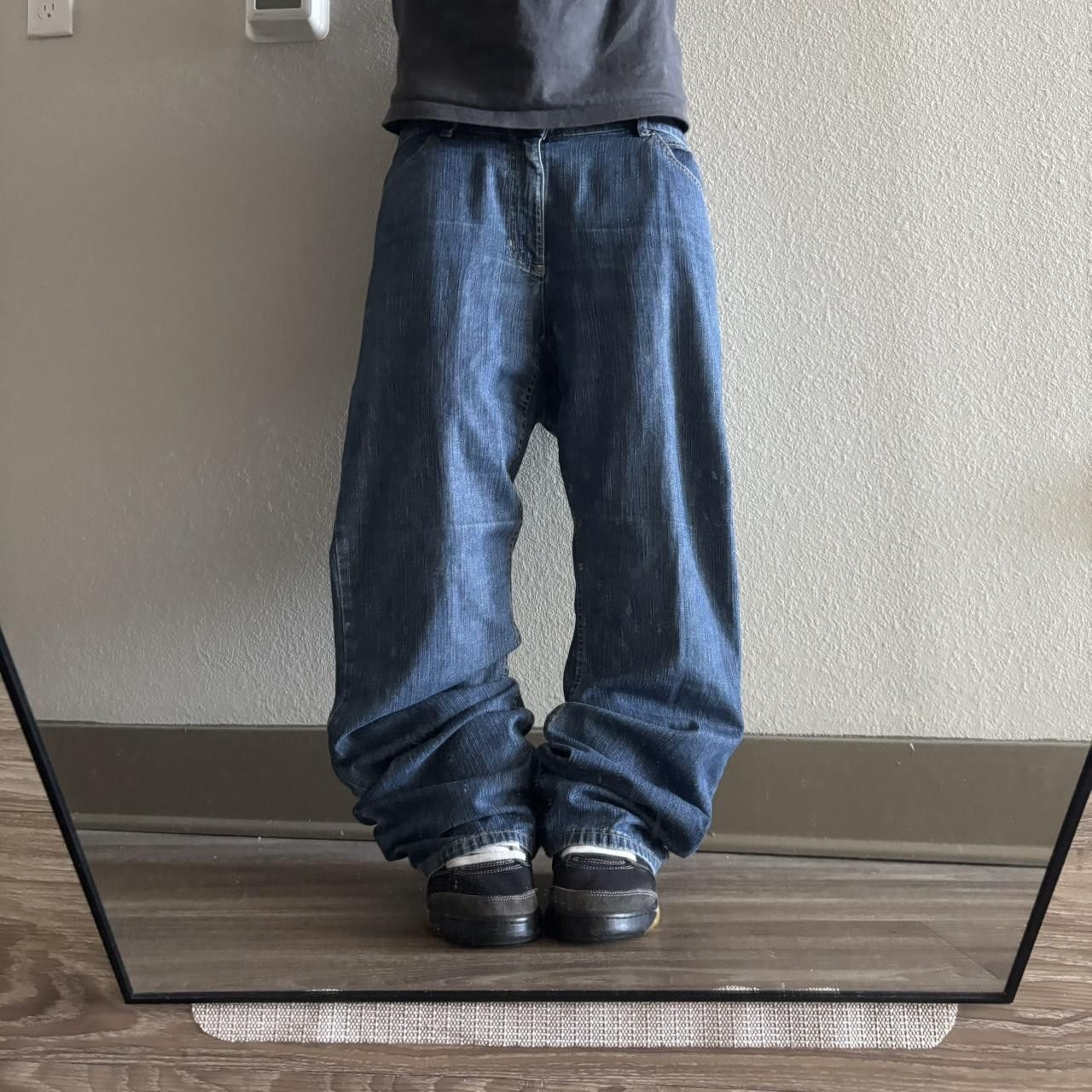 Vintage Crazy Vintage Y2K/2000s Baggy Dark Wash Bootcut Denim Jeans! 34x32 Size US 34 / EU 50 - 1 Thumbnail