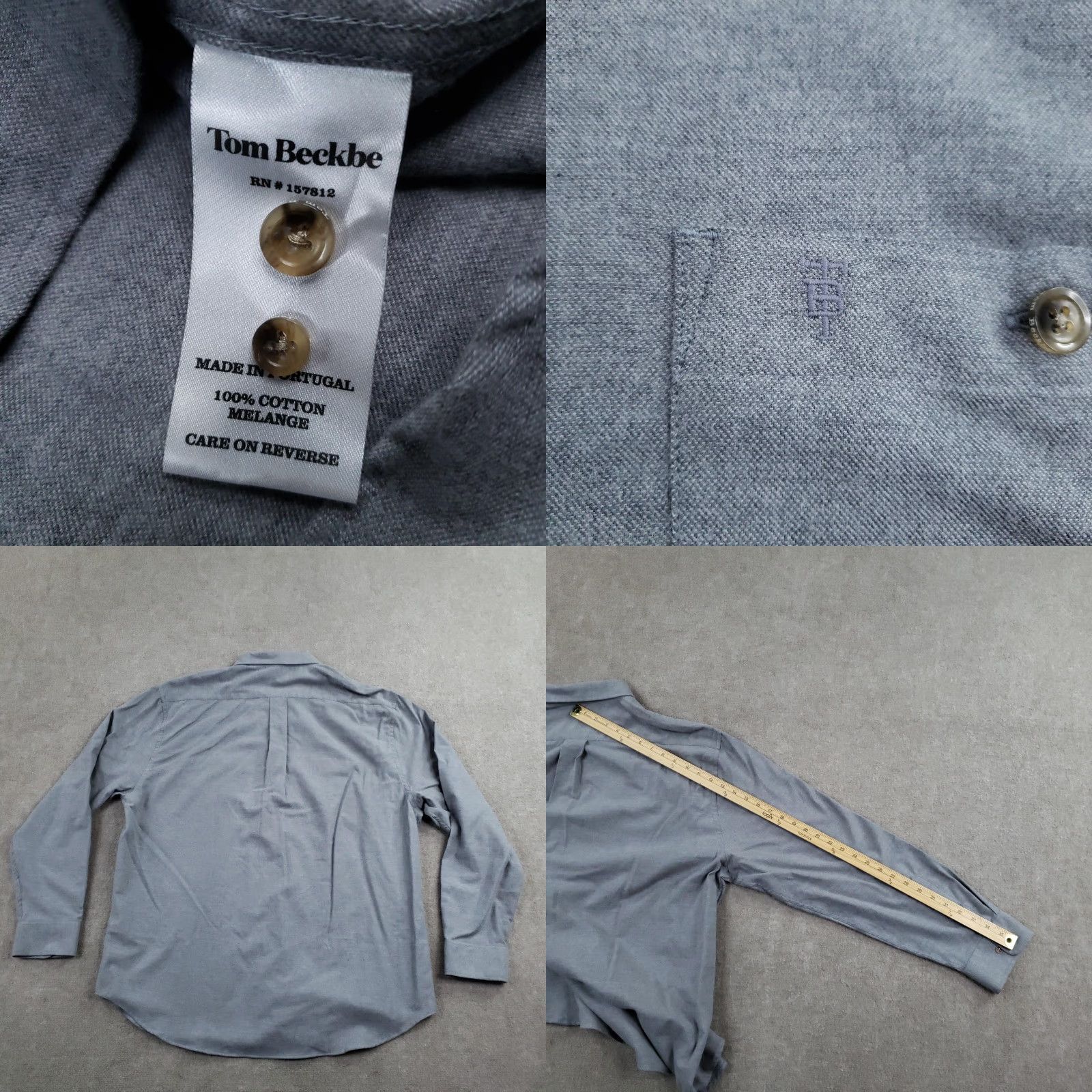 Vintage Tom Beckbe Shirt Mens 2XL Gray Twill Button Down Long Sleeve Outdoor Work Shirt Mens 2XL Gray Twill Button Down Long Sleeve Hunting Outdoor Shirt Size US XXL / EU 58 / 5 - 8 Thumbnail