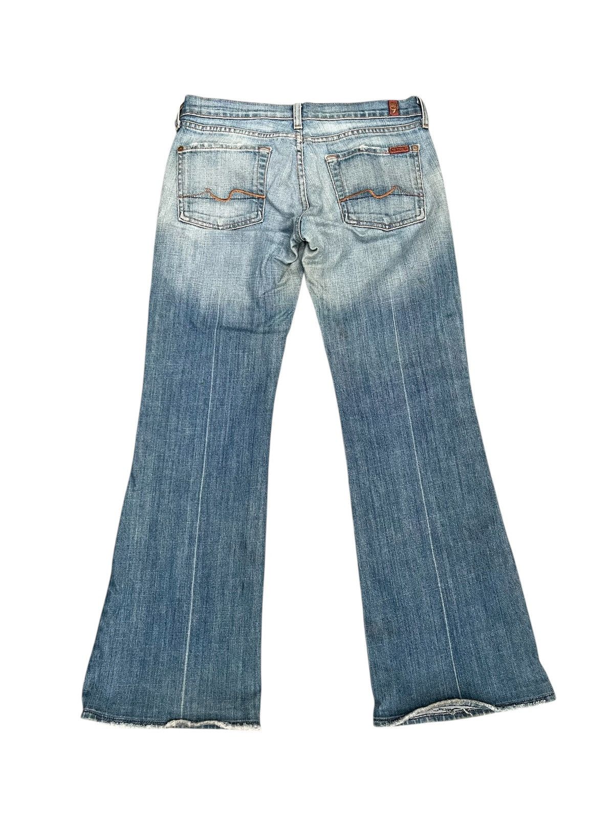7 For All Mankind 7 For All Minkind Faded Washed Flare Jeans Size US 27 - 2 Thumbnail