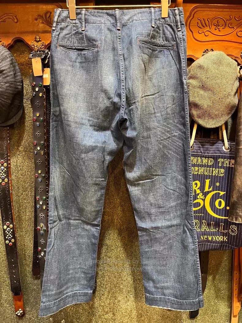 RRL Ralph Lauren RRL Ralph Lauren Blue dyed linen casual pants Size US 32 / EU 48 - 2 Thumbnail