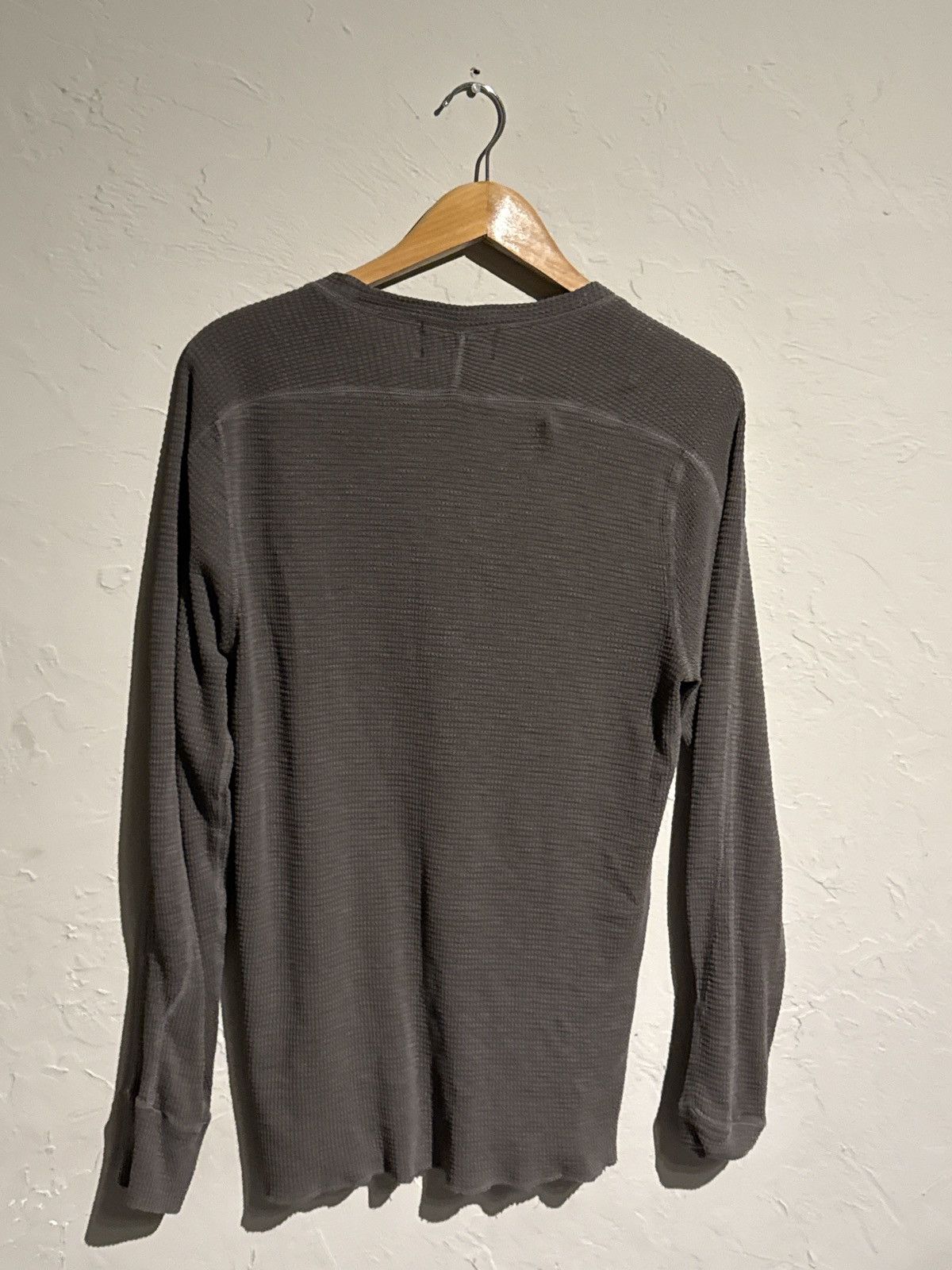 RRL Ralph Lauren Vintage RRL Waffle Knit Grey Long Sleeve Size US M / EU 48-50 / 2 - 2 Thumbnail