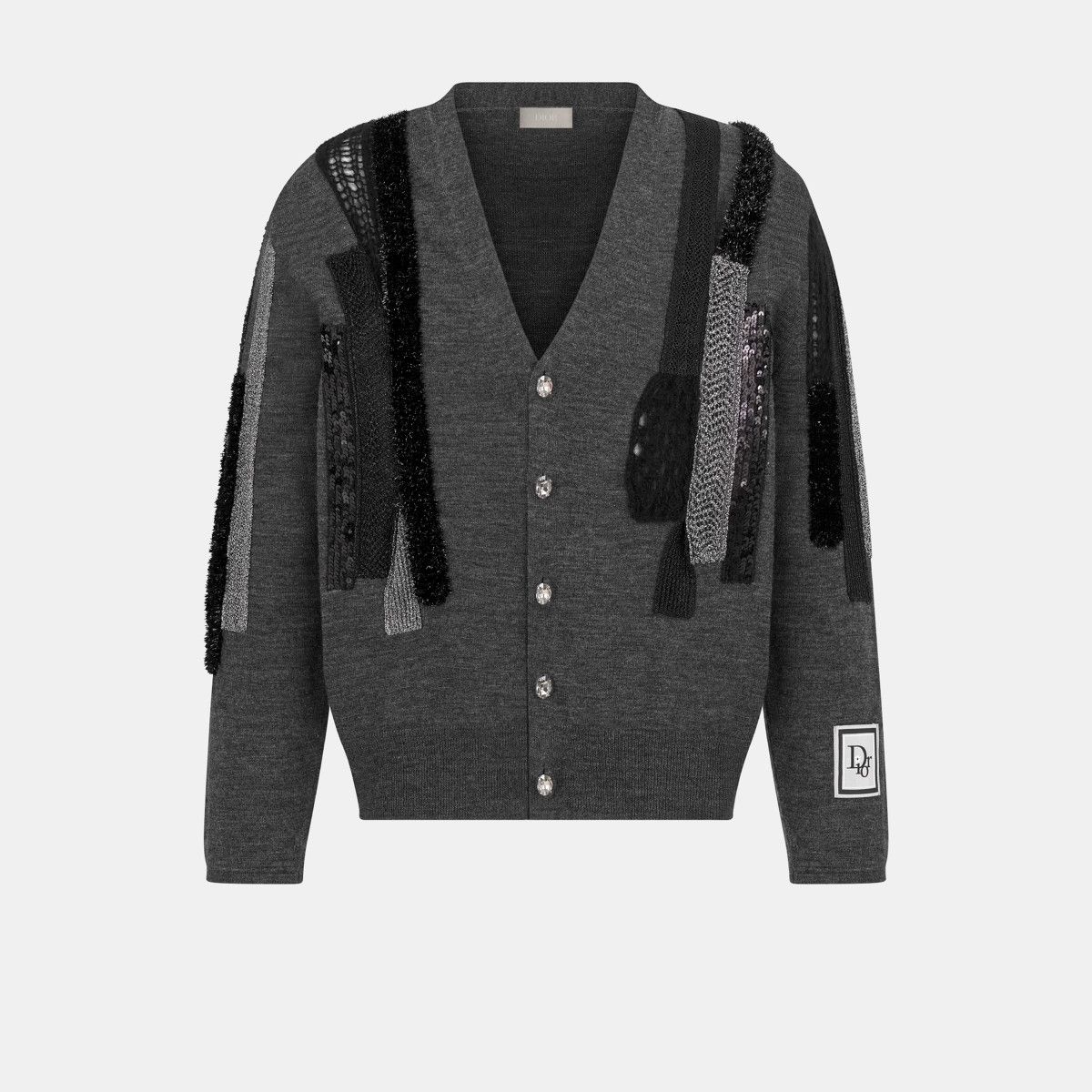 image of Dior O1W1Db10124 Cardigan In Black, Men's (Size XL)