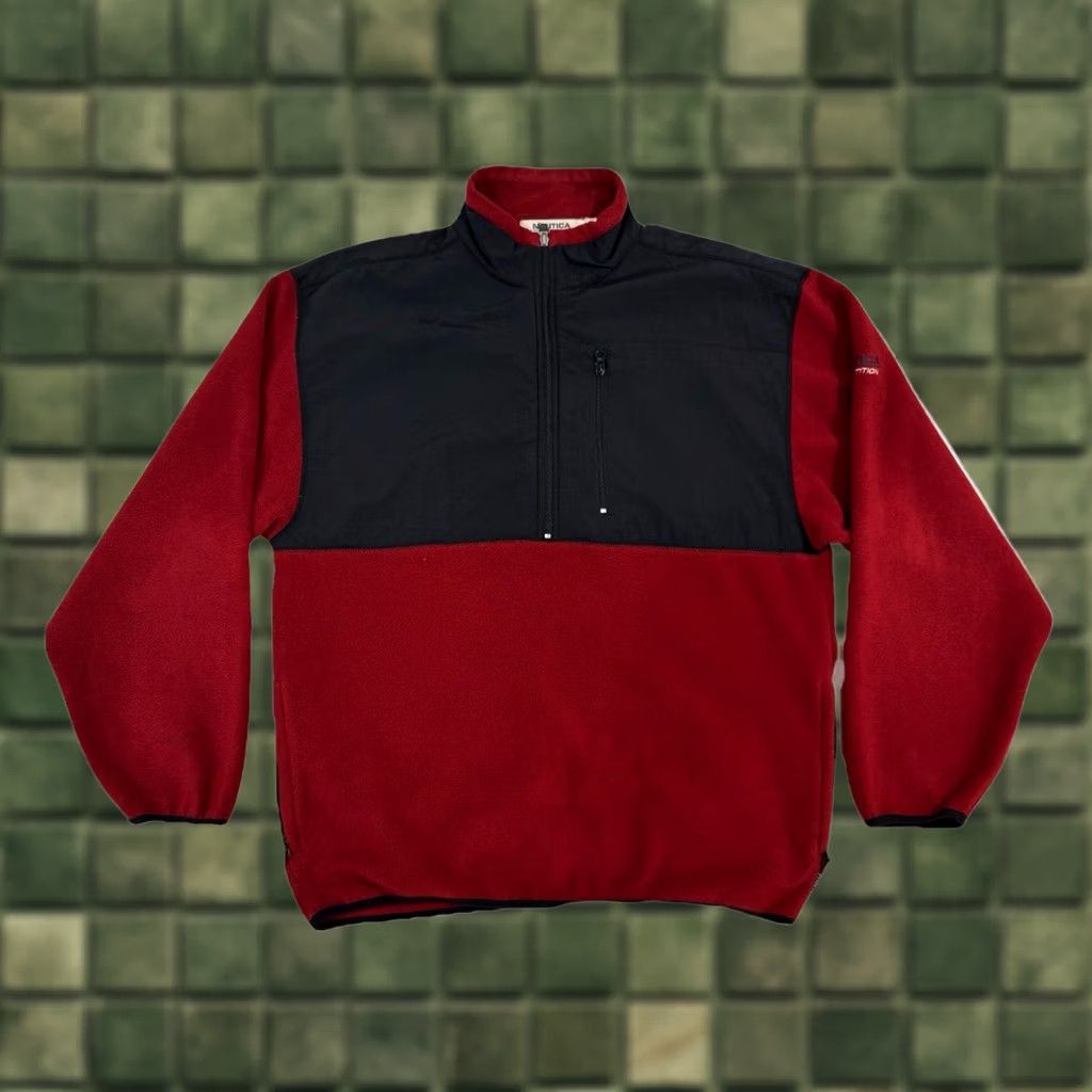 Nautica VINTAGE Nautica Competition Red Fleece Pullover Sweatshirt XS XL 90s 1/4 Zip Embroidered Logo Men's Pullover Yellow Size US XL / EU 56 / 4 - 1 Thumbnail