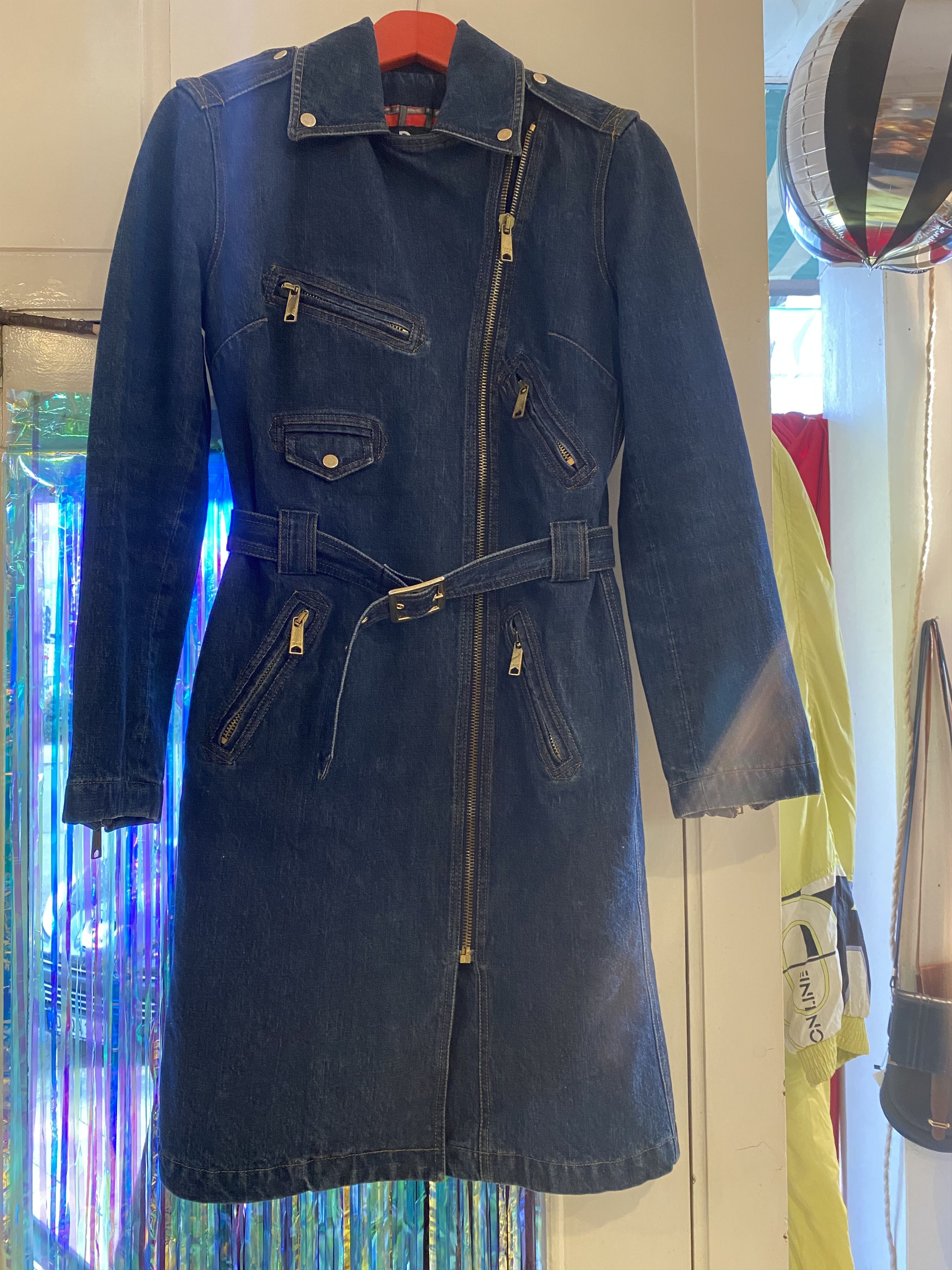 Dolce & Gabbana Dolce & Gabbana Denim Biker Trench Coat dark blue Size M / US 6-8 / IT 42-44 - 7 Thumbnail