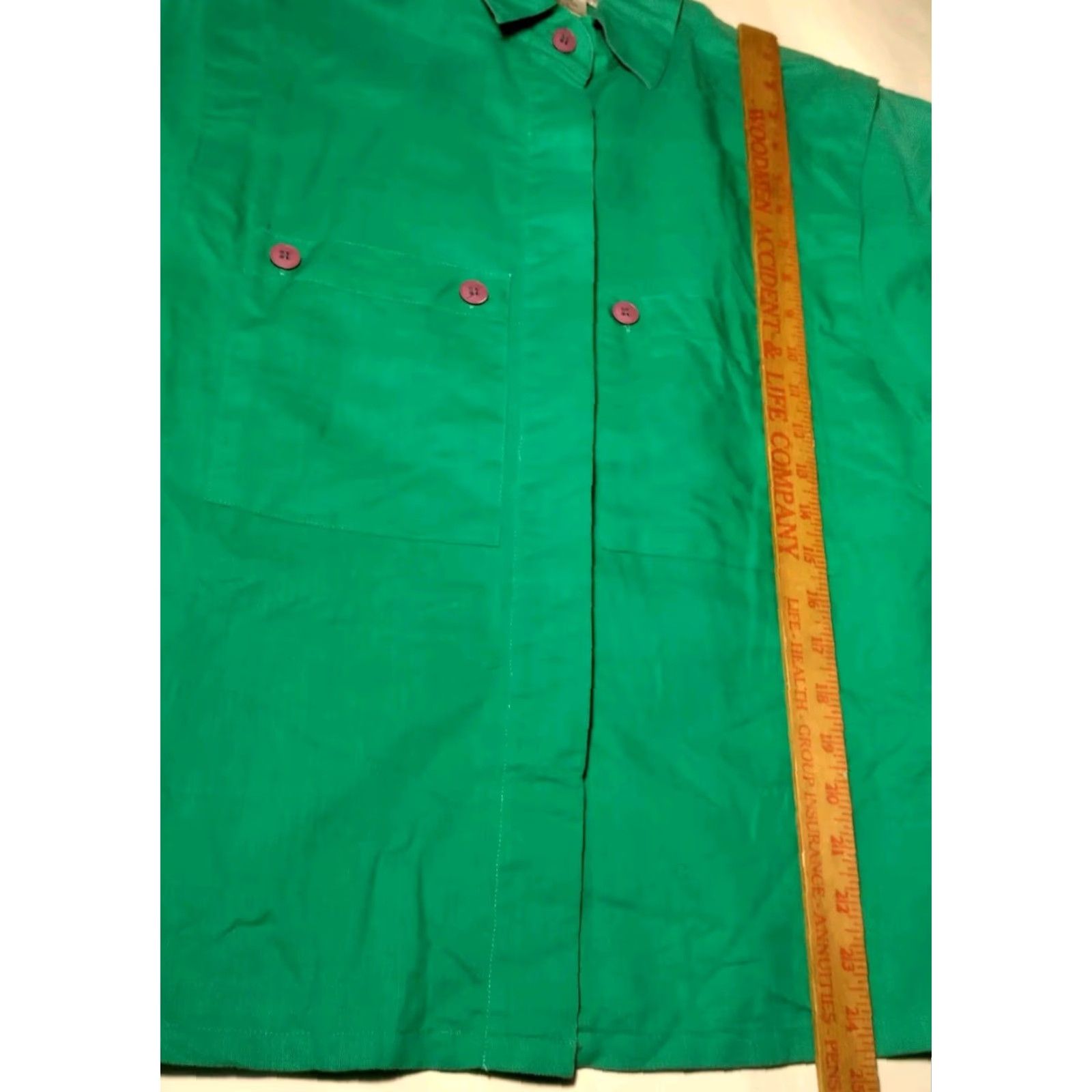 Vintage Bonnie Boerer Unlimited Blouse S Green Button Nautical Porthole Palm Tree Cruise Shirt Womens Size S / US 4 / IT 40 - 4 Thumbnail