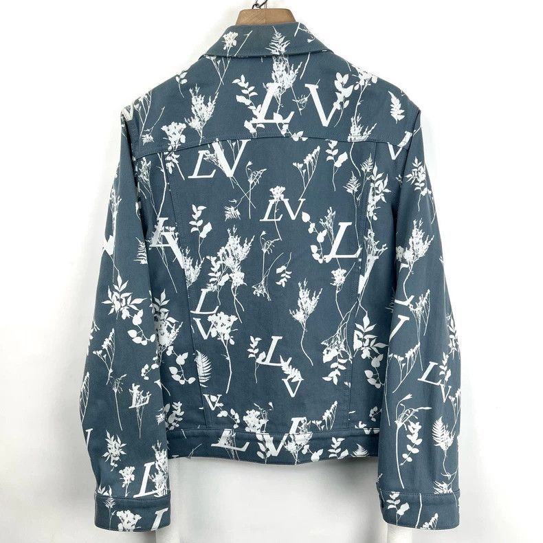 Louis Vuitton Louis Vuitton 23ss blue wheat-ear print denim jacket 2502-N Size US S / EU 44-46 / 1 - 3 Thumbnail