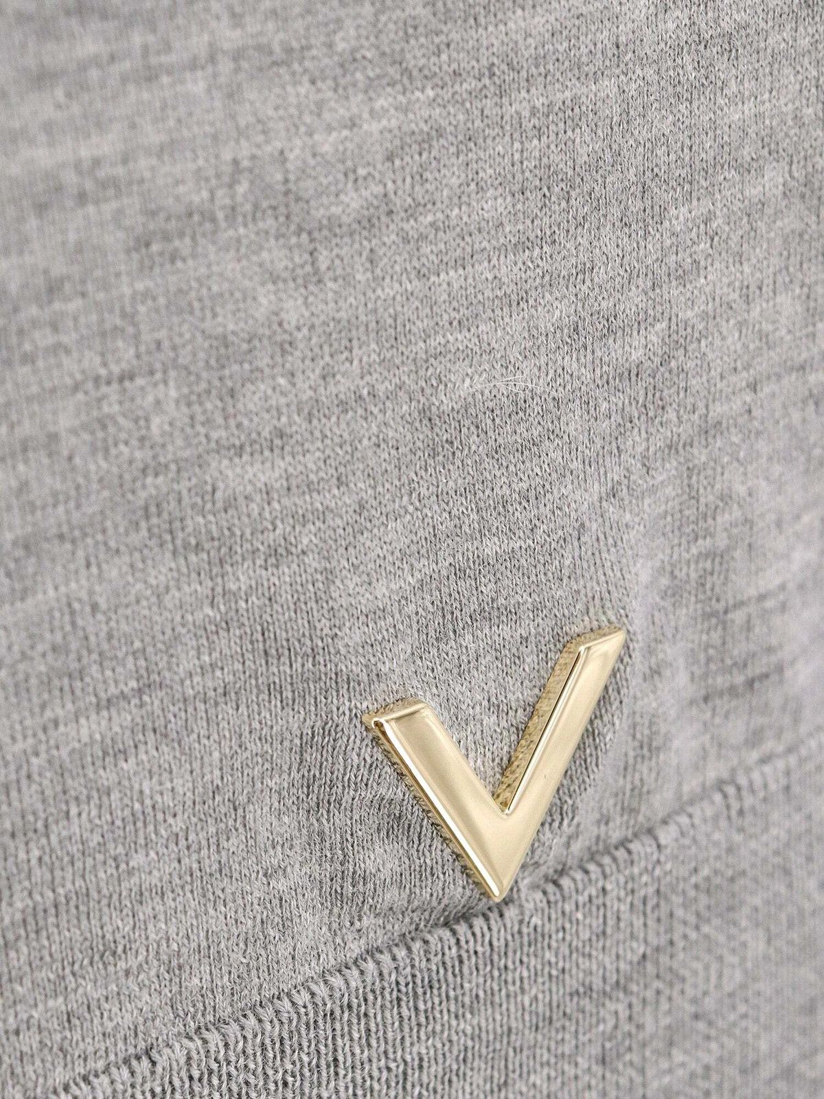 Valentino o1y0326 Cashmere Blend Sweater in Light Gray Size M / US 6-8 / IT 42-44 - 3 Thumbnail