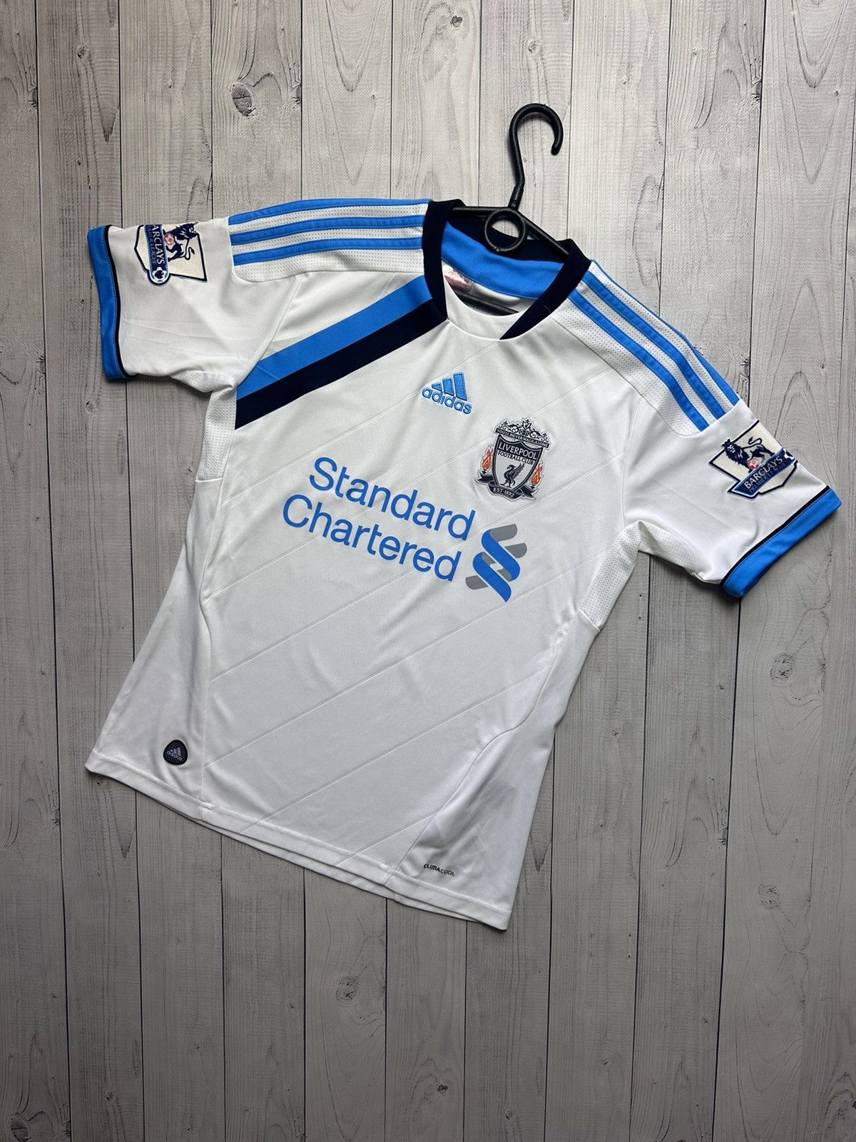 Vintage Liverpool soccer jersey adidas white size Xs