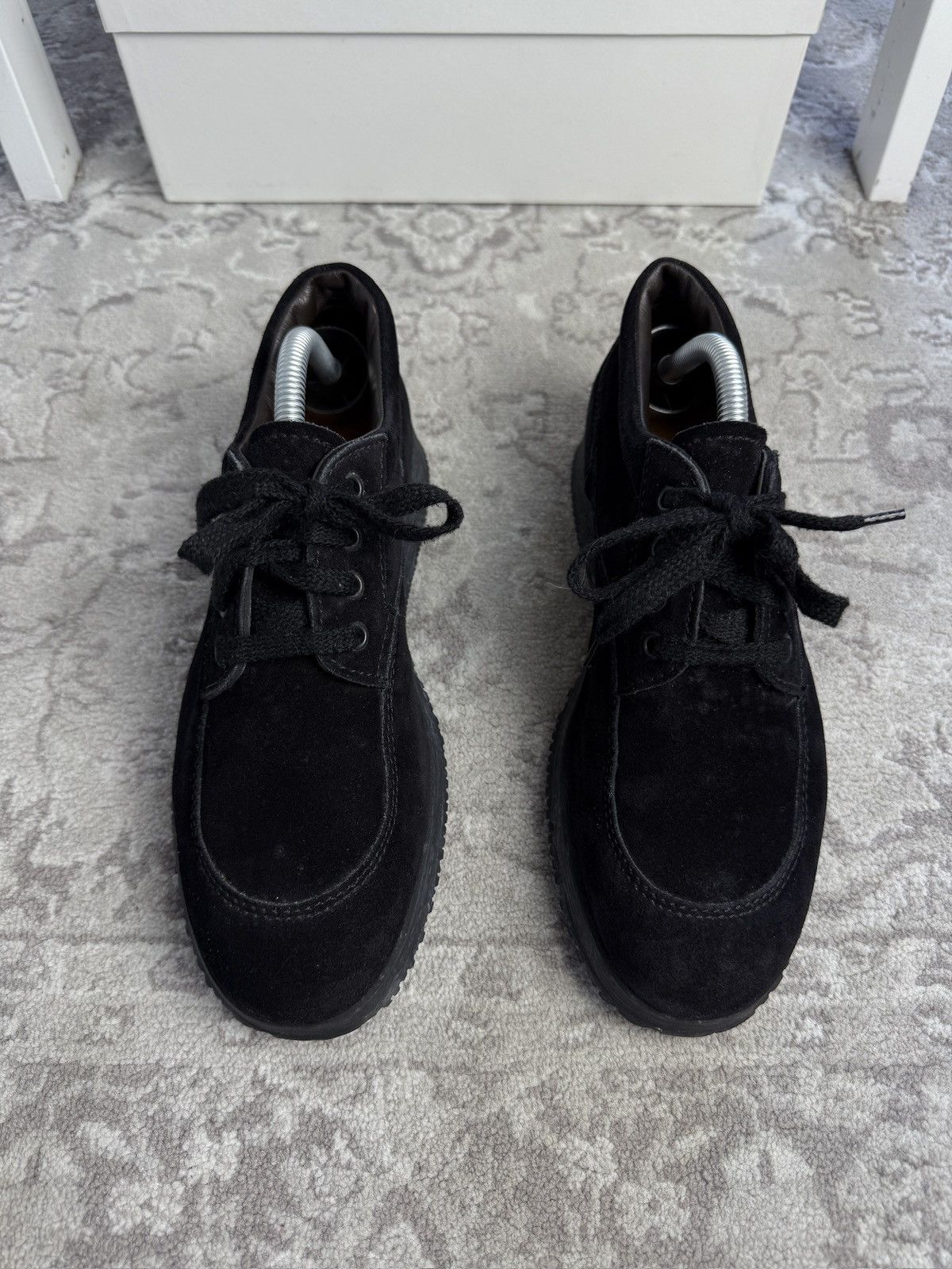Designer × Hogan Hogan basic black suede shoes sneakers US7 designer casual Size US 7 / EU 40 - 4 Thumbnail
