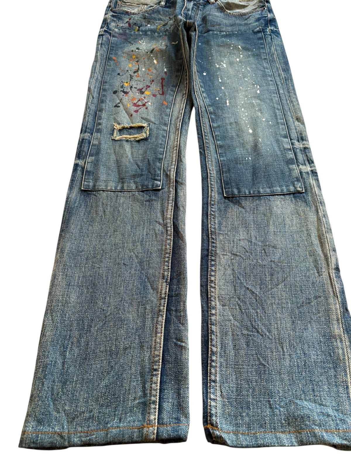 Billionaire Boys Club × Japanese Brand Vintage Billionaire Boy Club Mud Wash Paint Distressed Jeans Size US 32 / EU 48 - 6 Thumbnail