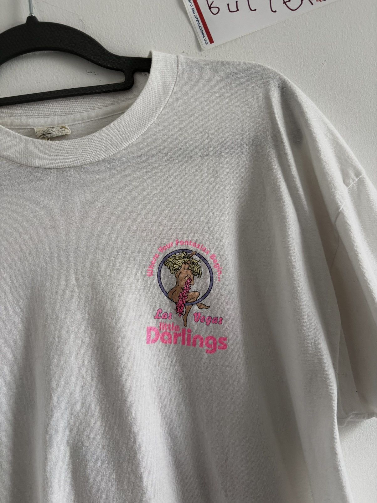 Vintage 90s little darlings strip club t shirt Size US XL / EU 56 / 4 - 5 Thumbnail