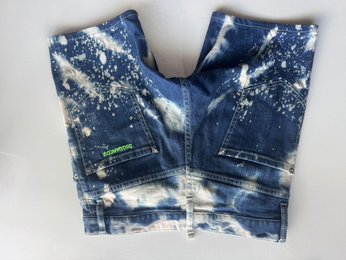 Dsquared2 DSQUARED2 Sexy Twist Paint Splatter Denim Shorts IT44 Size US 28 / EU 44 - 2 Thumbnail
