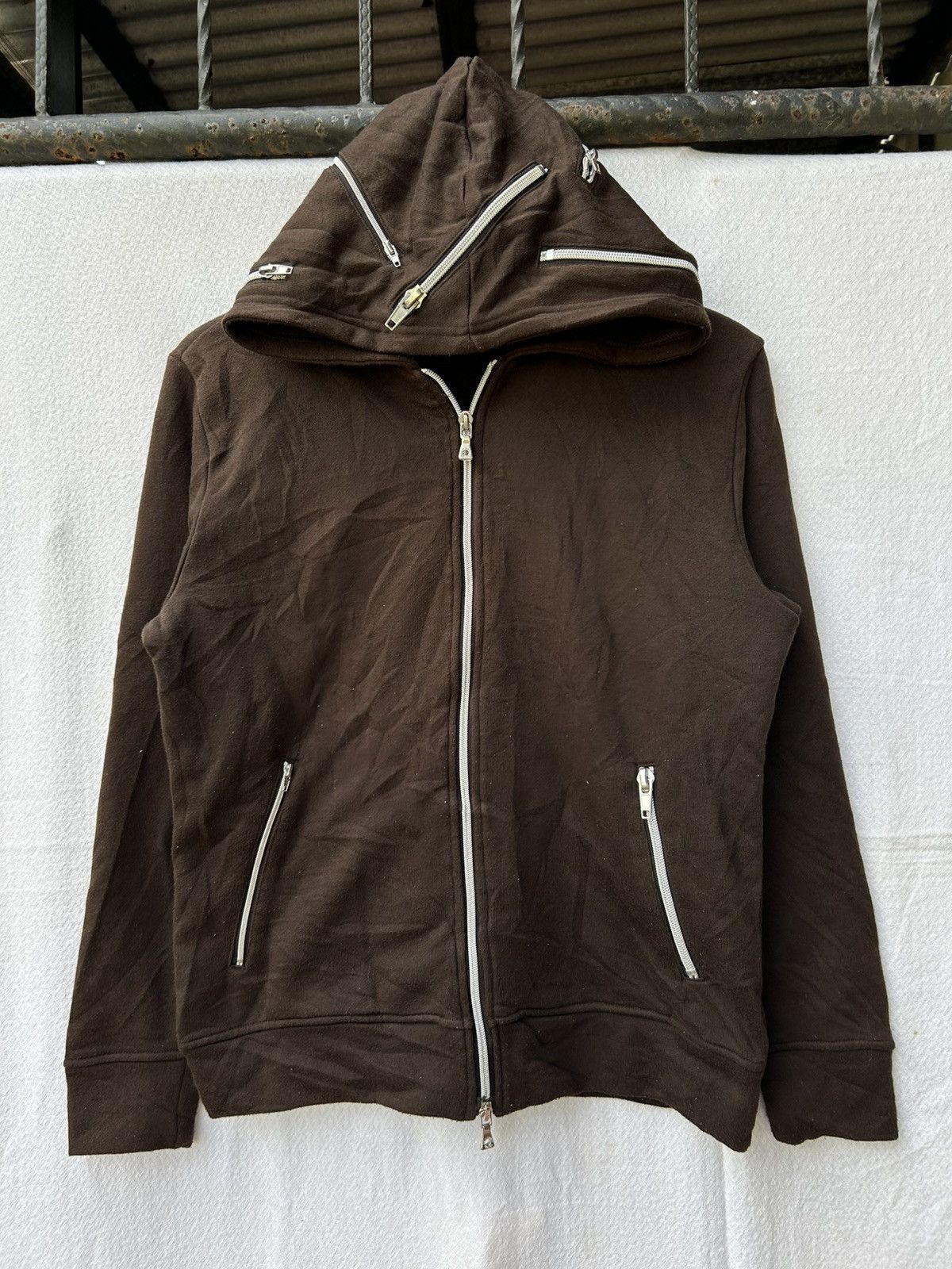 If Six Was Nine × Japanese Brand × Le Grande Bleu (L.G.B.) Semantic Design MultiZipper Hooded Sweatshirt Size US M / EU 48-50 / 2 - 1 Thumbnail