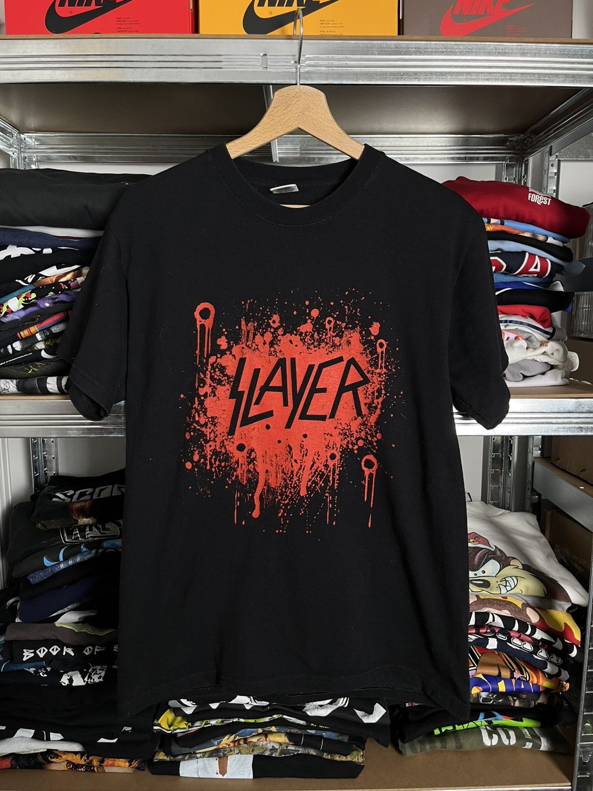 Band Tees × Slayer Vintage Y2K Slayer Shirt Punk Metal Logo Tour Rock Band Tee Size US M / EU 48-50 / 2 - 1 Thumbnail