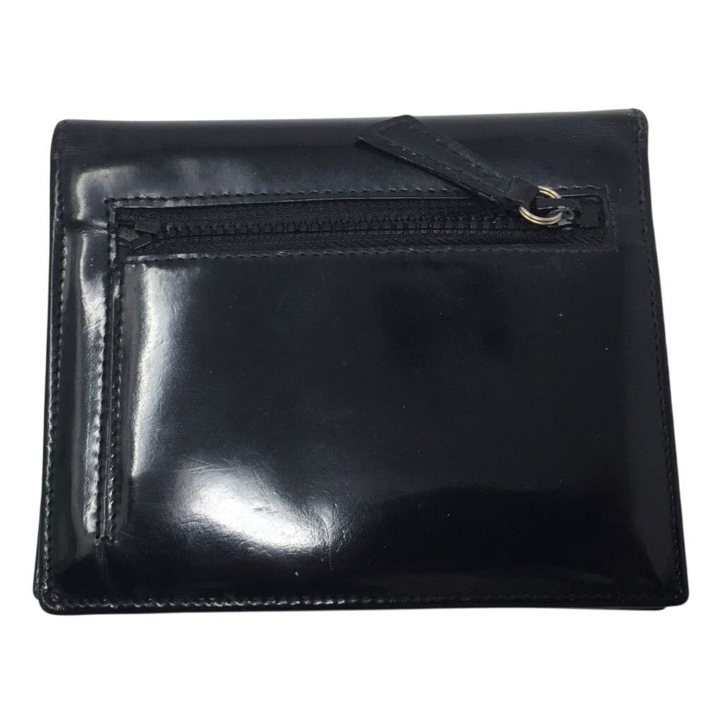 Salvatore Ferragamo Ferragamo Bi-fold Wallet - Double Gancini Enamel Black Size ONE SIZE - 3 Thumbnail