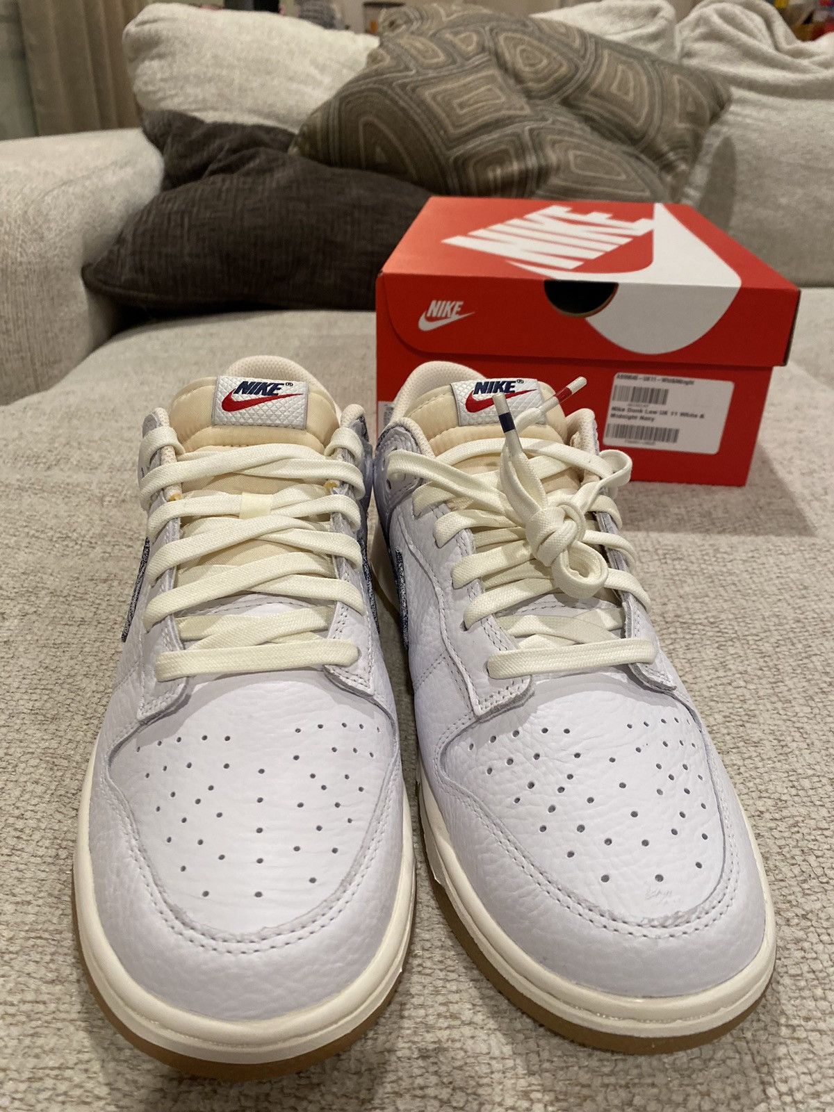 Nike New Americana Washed Denim Dunk Low Size US 12 / EU 45 - 4 Thumbnail