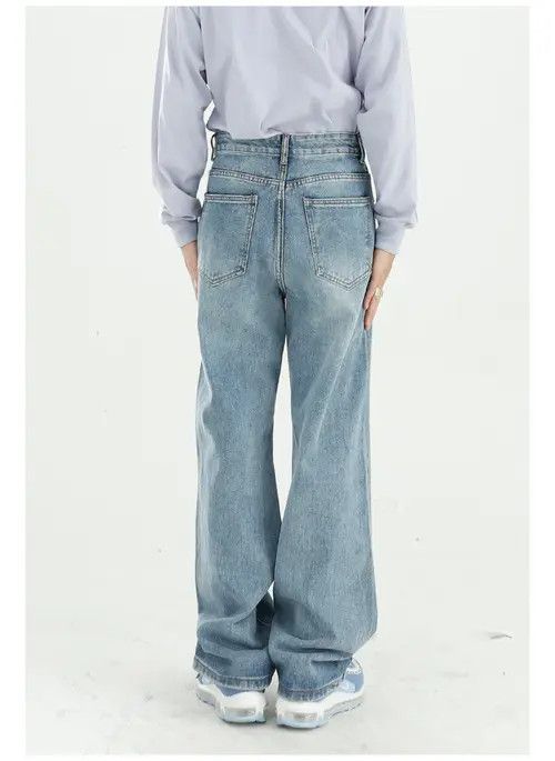Other Men's loose washed straight ripped jeans Size US 32 / EU 48 - 3 Thumbnail