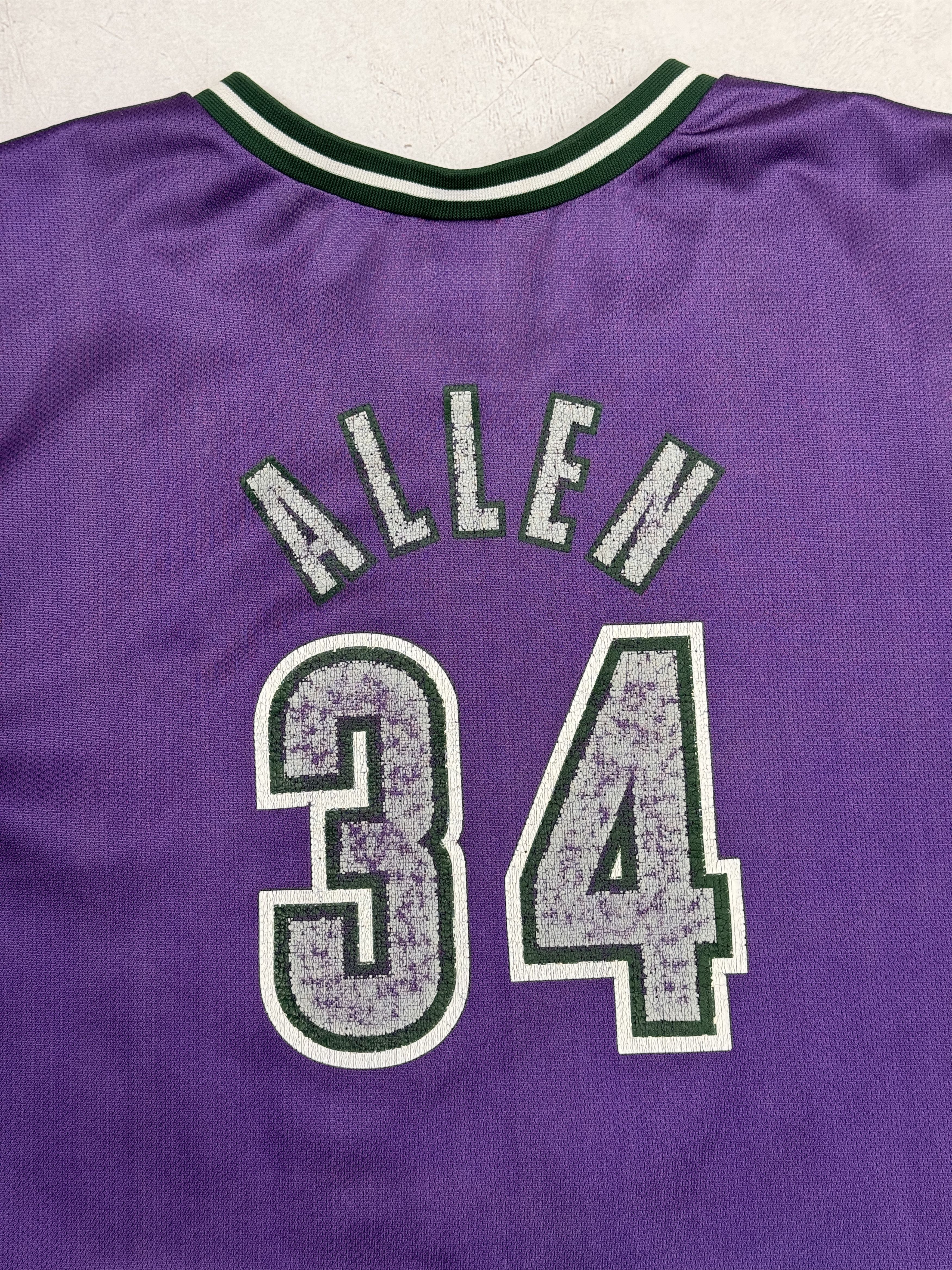 Champion Vintage Milwaukee Bucks #34 Ray Allen NBA Jersey by Champion Size US XL / EU 56 / 4 - 11 Thumbnail