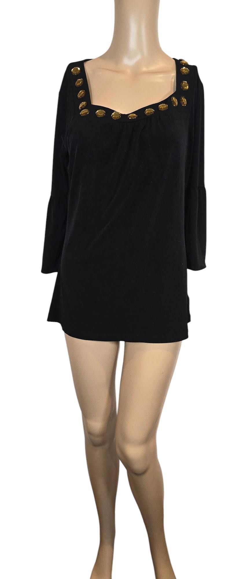 Worthington Worthington Black Top with Gold Accents - Stylish Comfort Size S / US 4 / IT 40 - 1 Thumbnail