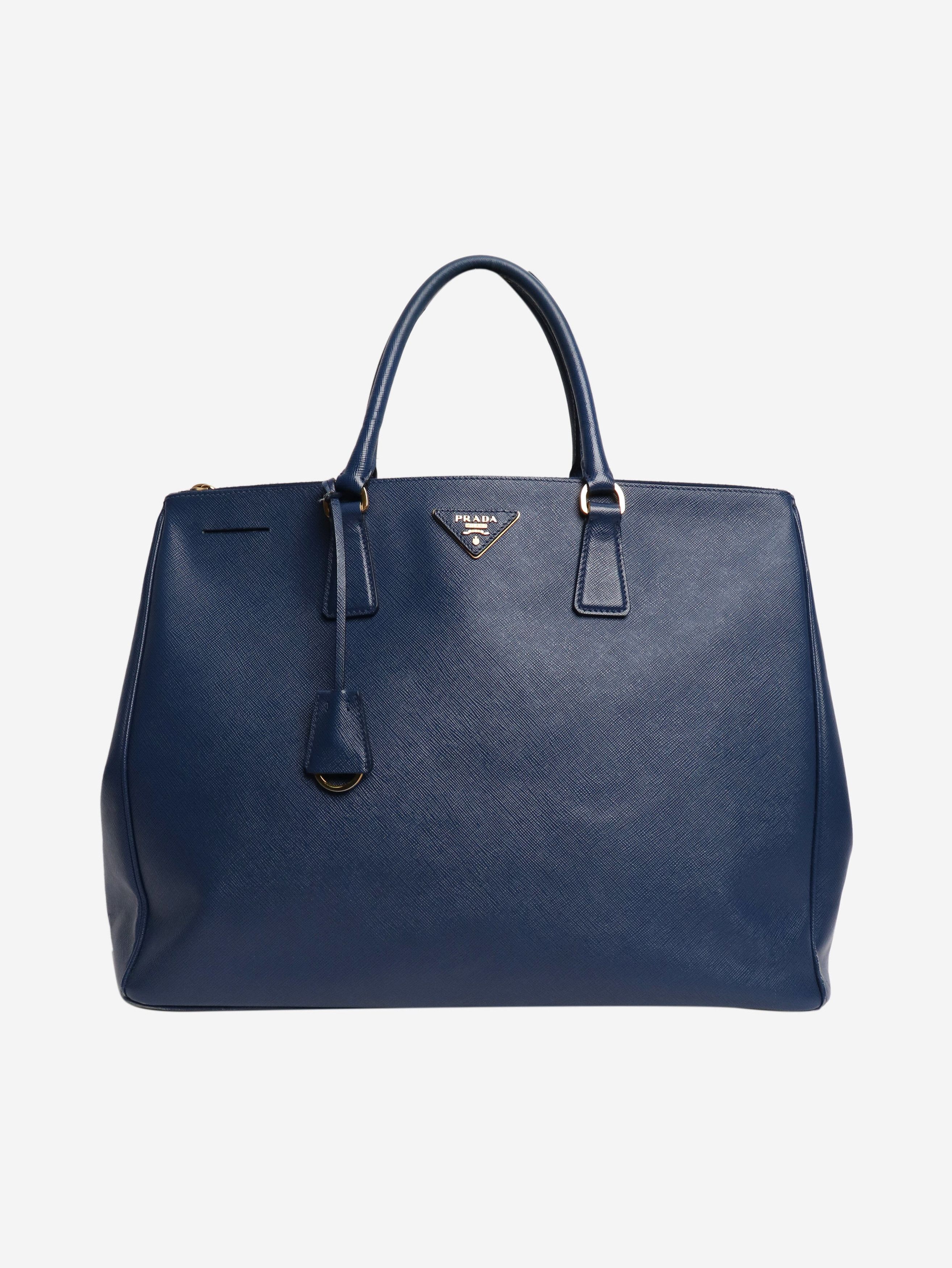Prada Blue large Saffiano leather Galleria bag Size ONE SIZE - 1 Thumbnail