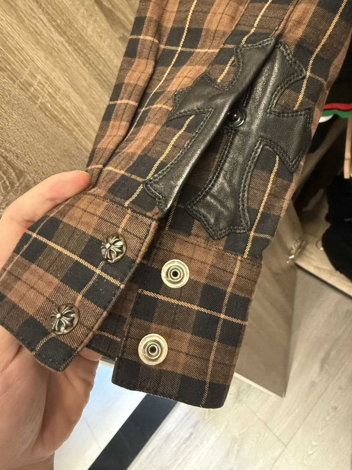 Chrome Hearts Chrome Hearts Brown Double Cross Flannel Size US S / EU 44-46 / 1 - 7 Thumbnail