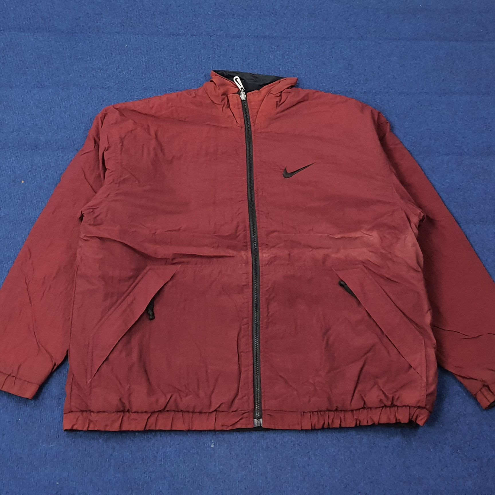 Nike Vintage 90s Nike Reversible Swoosh Jacket C268N10 Size US XL / EU 56 / 4 - 3 Thumbnail