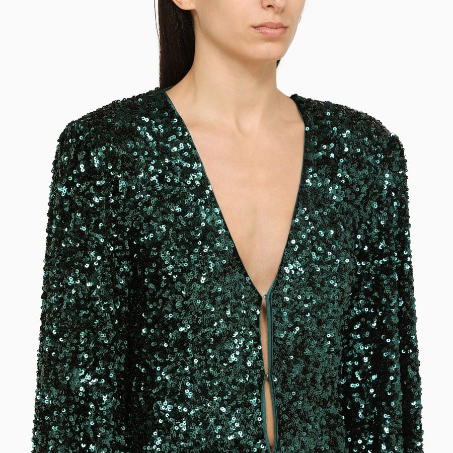 ROTATE o1d2blof0924 Short Dress in Green Size XS / US 0-2 / IT 36-38 - 4 Thumbnail