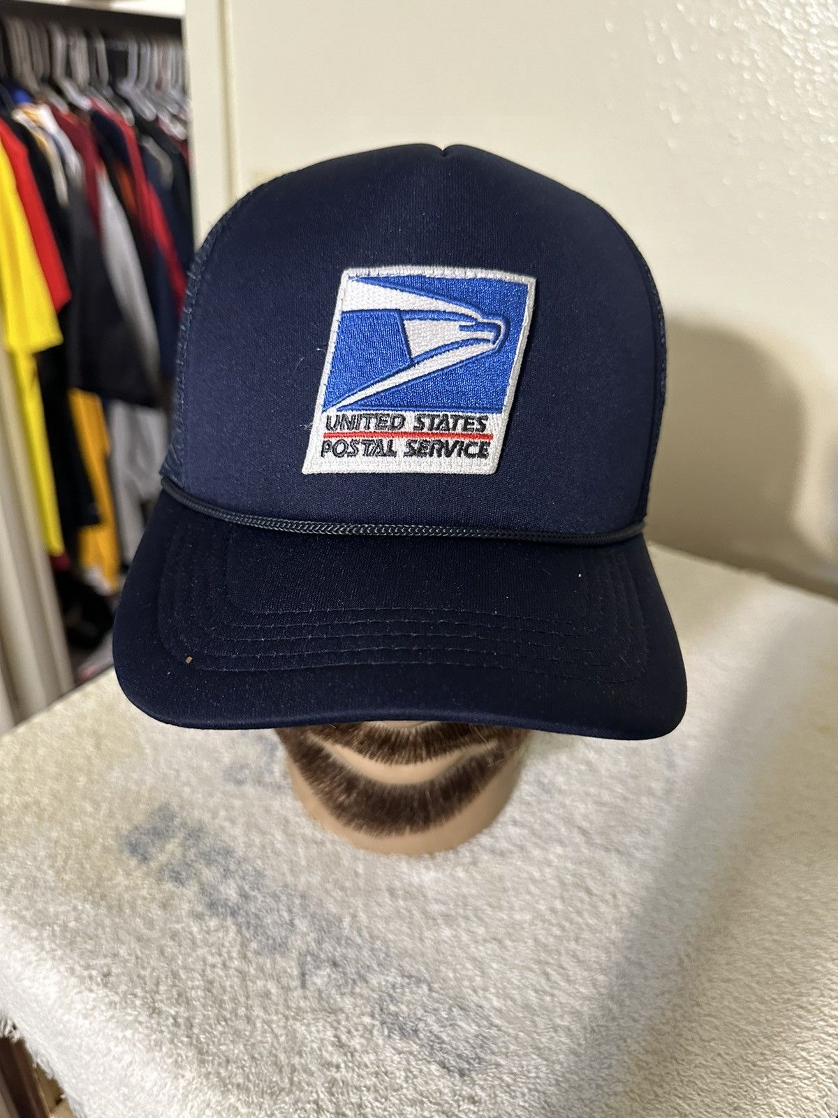 vintage USPS hat medium mesh snapback, Made in USA, old logo