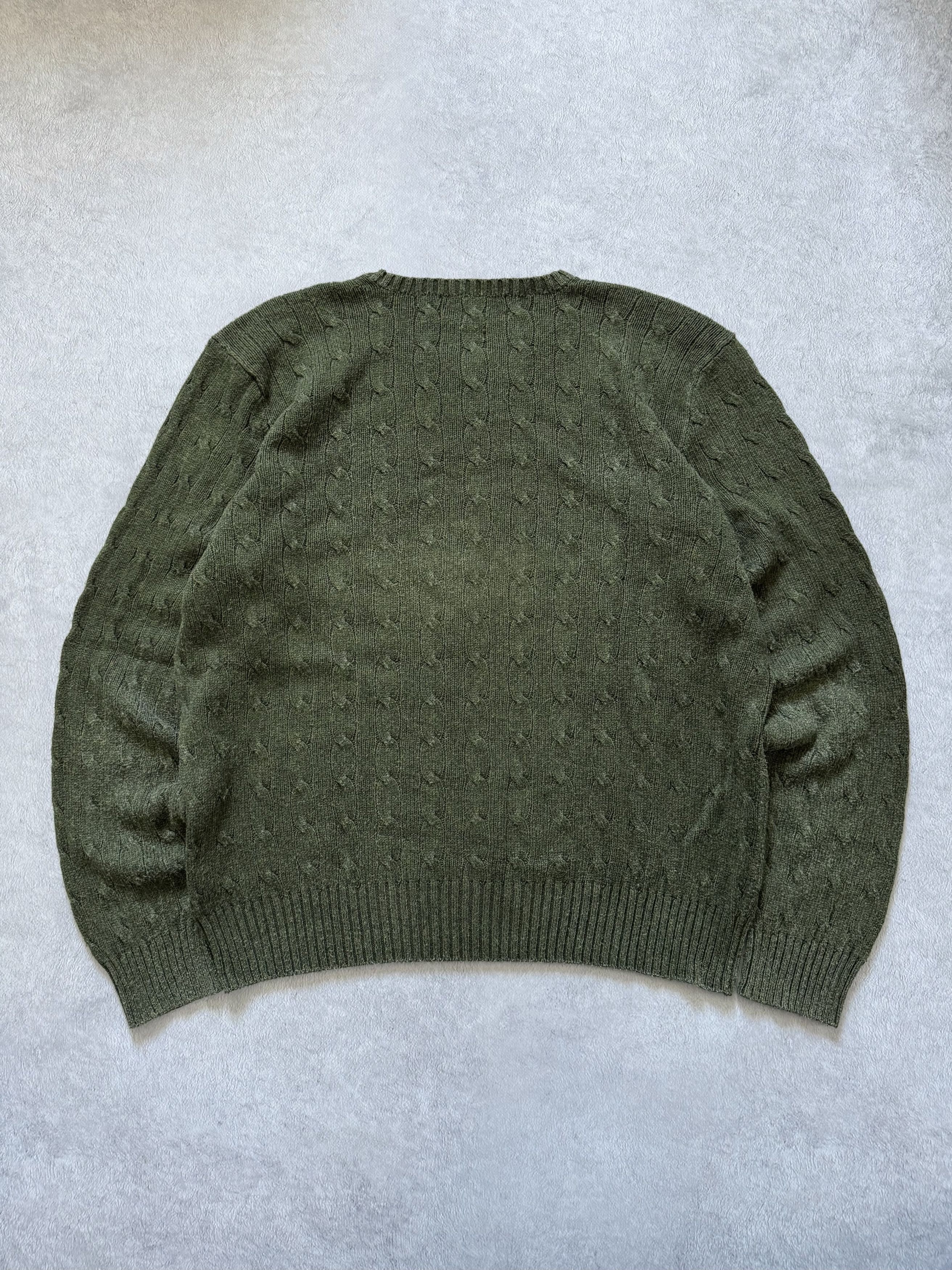 Polo Ralph Lauren Vintage 90s Polo Ralph Lauren Tussah Silk Cable Knit Sweater Size US L / EU 52-54 / 3 - 2 Thumbnail