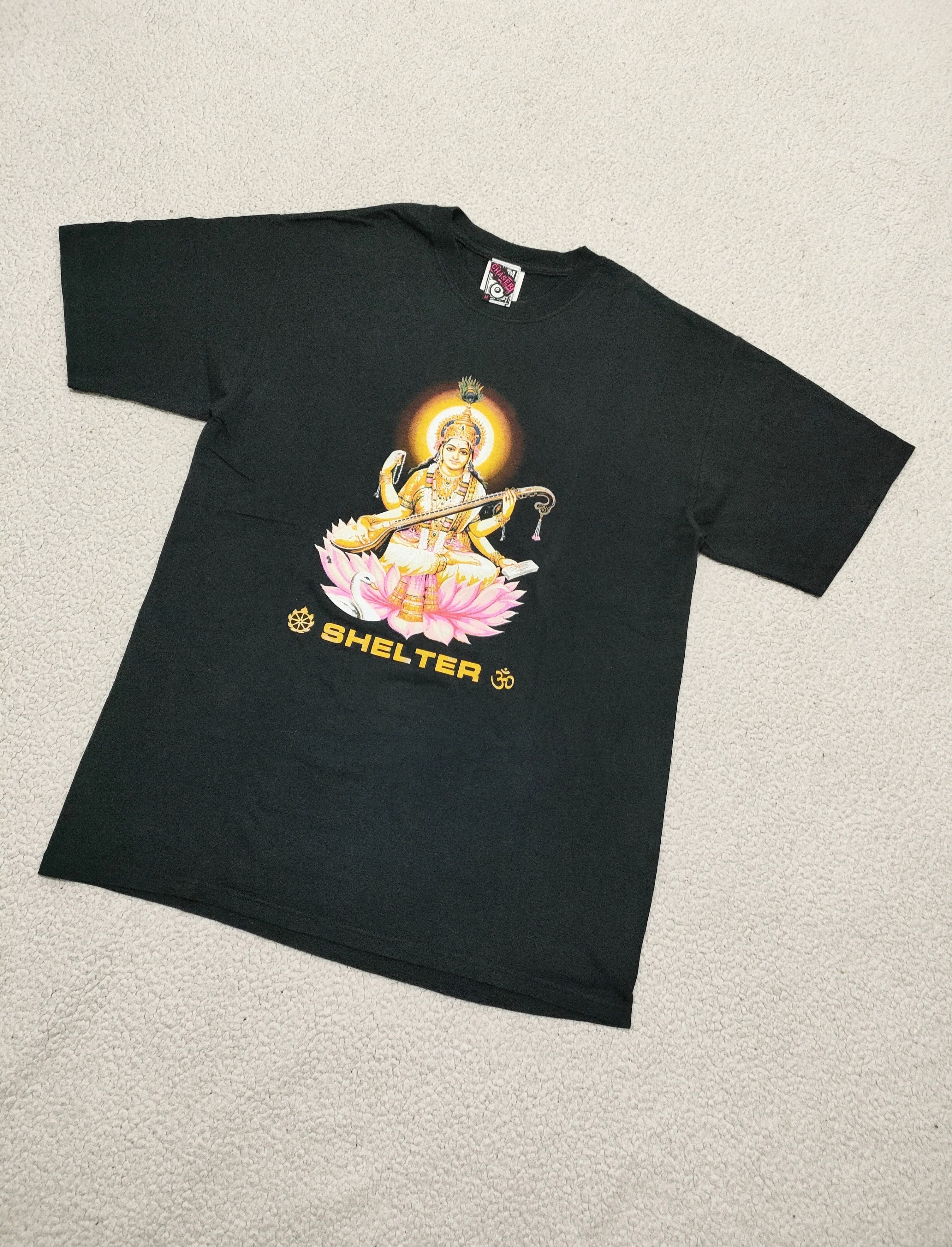 Band Tees × Vintage Early 00s SHELTER SARASVATI Vintage T-Shirt Hardcore Size US M / EU 48-50 / 2 - 5 Thumbnail