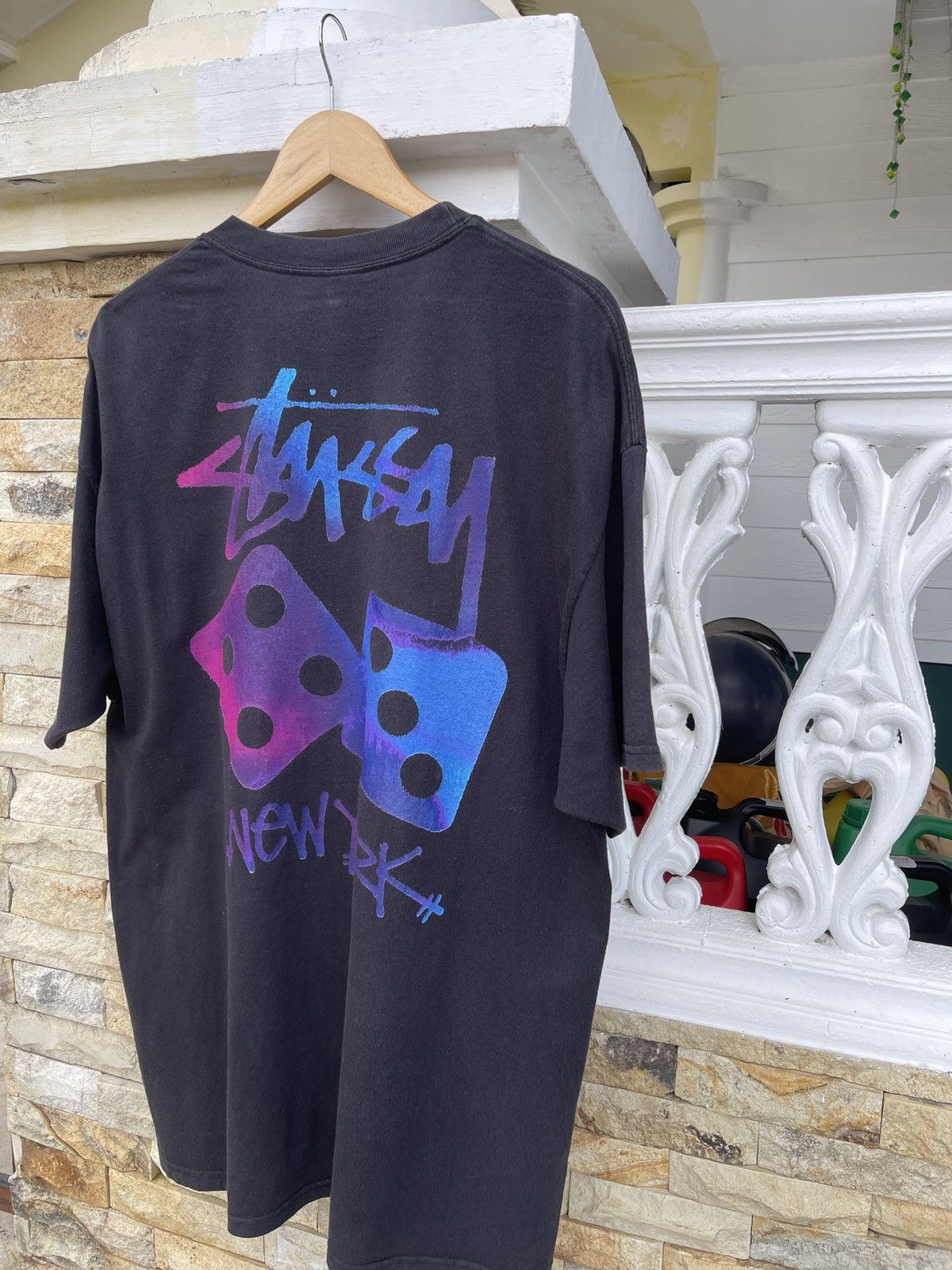 Stussy Rarest🔥Vintage Stussy Dice New York T-Shirt Size US XL / EU 56 / 4 - 2 Thumbnail