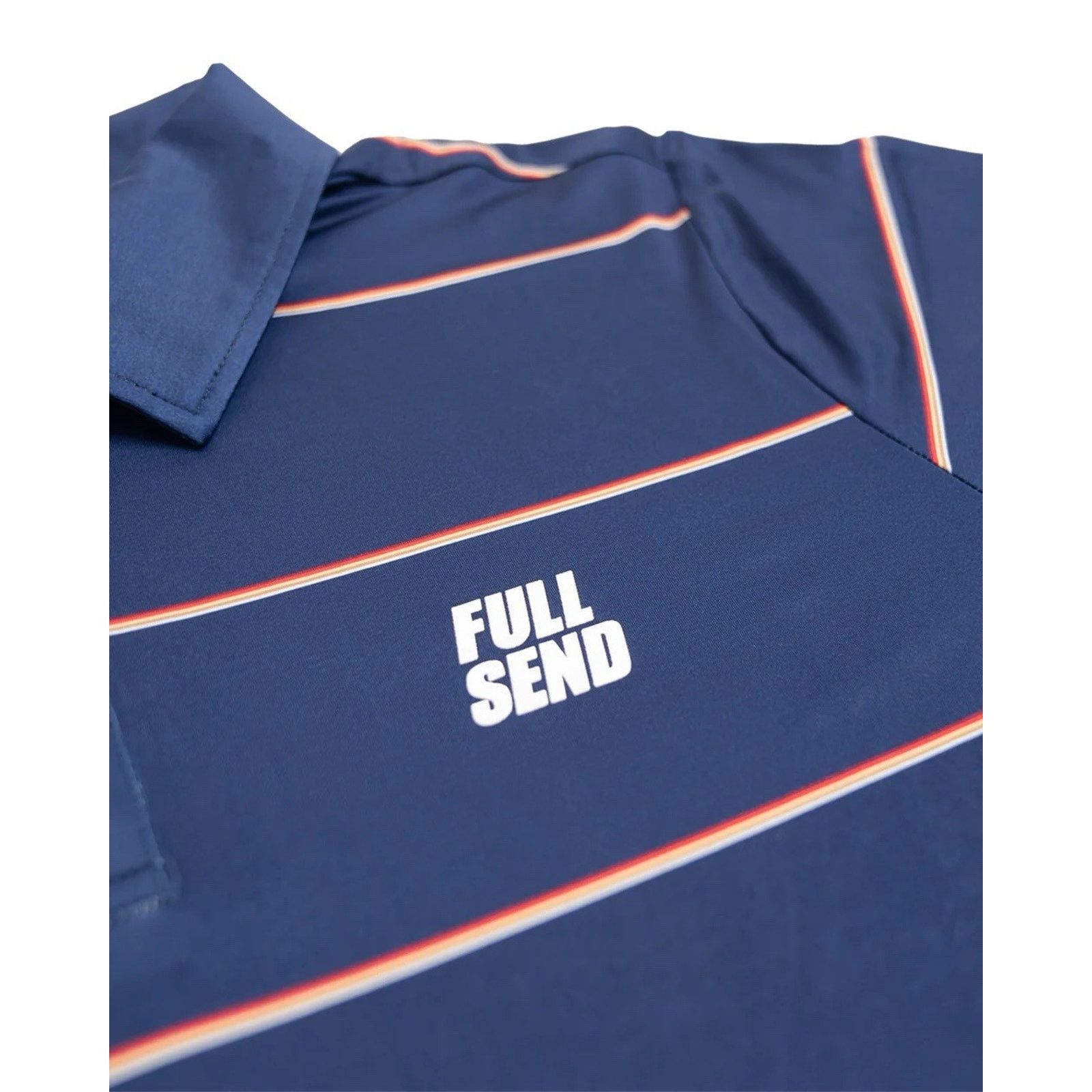 Other Full Send Golf Polo Small | Navy/Red Stripes | New w/ Tags Size US S / EU 44-46 / 1 - 2 Thumbnail