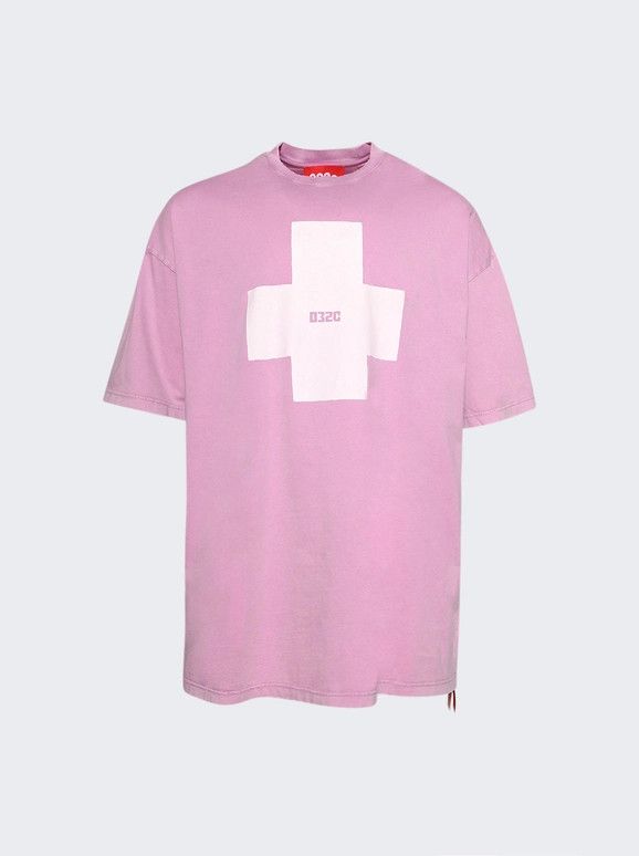 o1mle1125 Unisex Point Zero Oversized T-Shirt in Pink