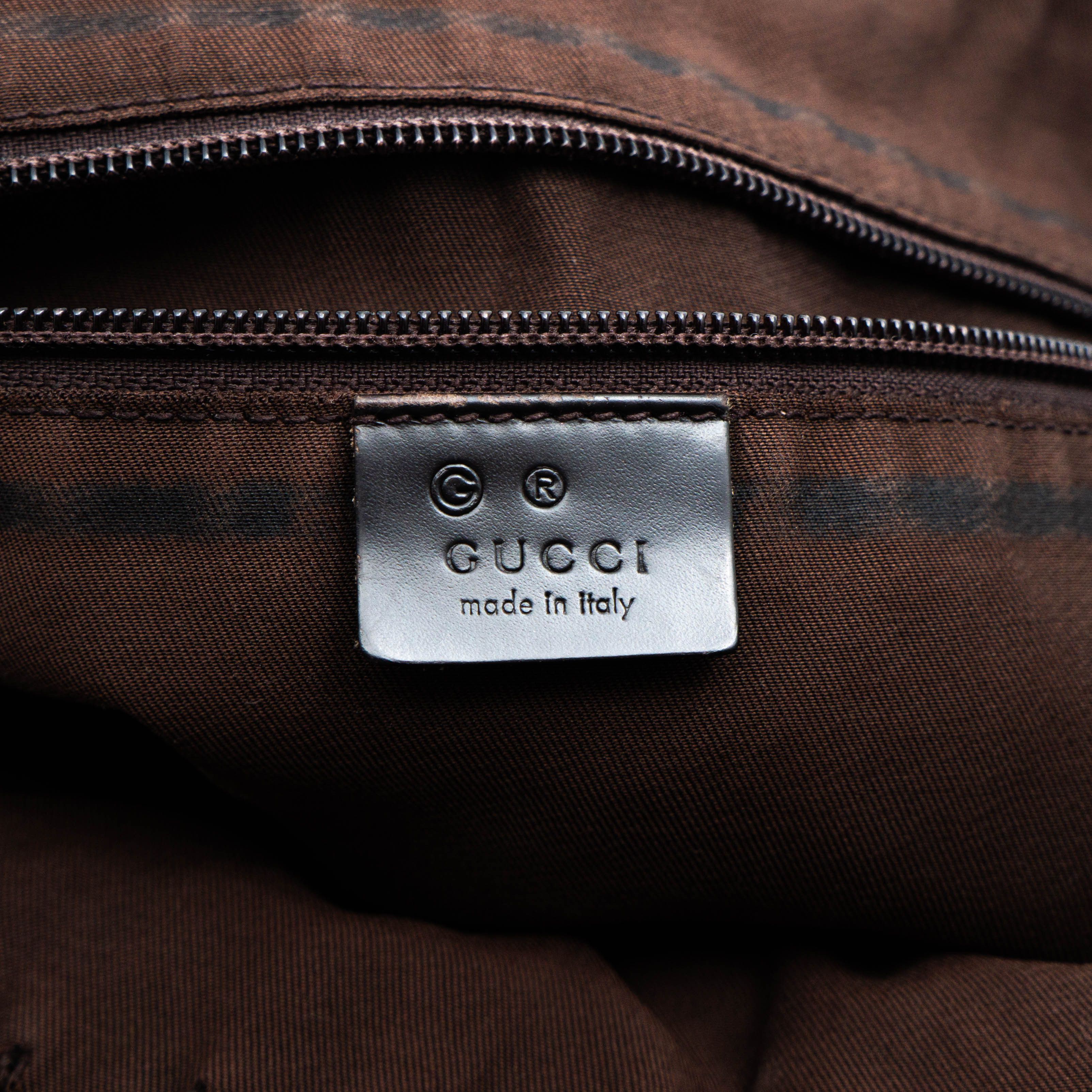 Gucci GUCCI 190628 GG Brown Nylon Monogram Shoulder Bag Size ONE SIZE - 7 Thumbnail